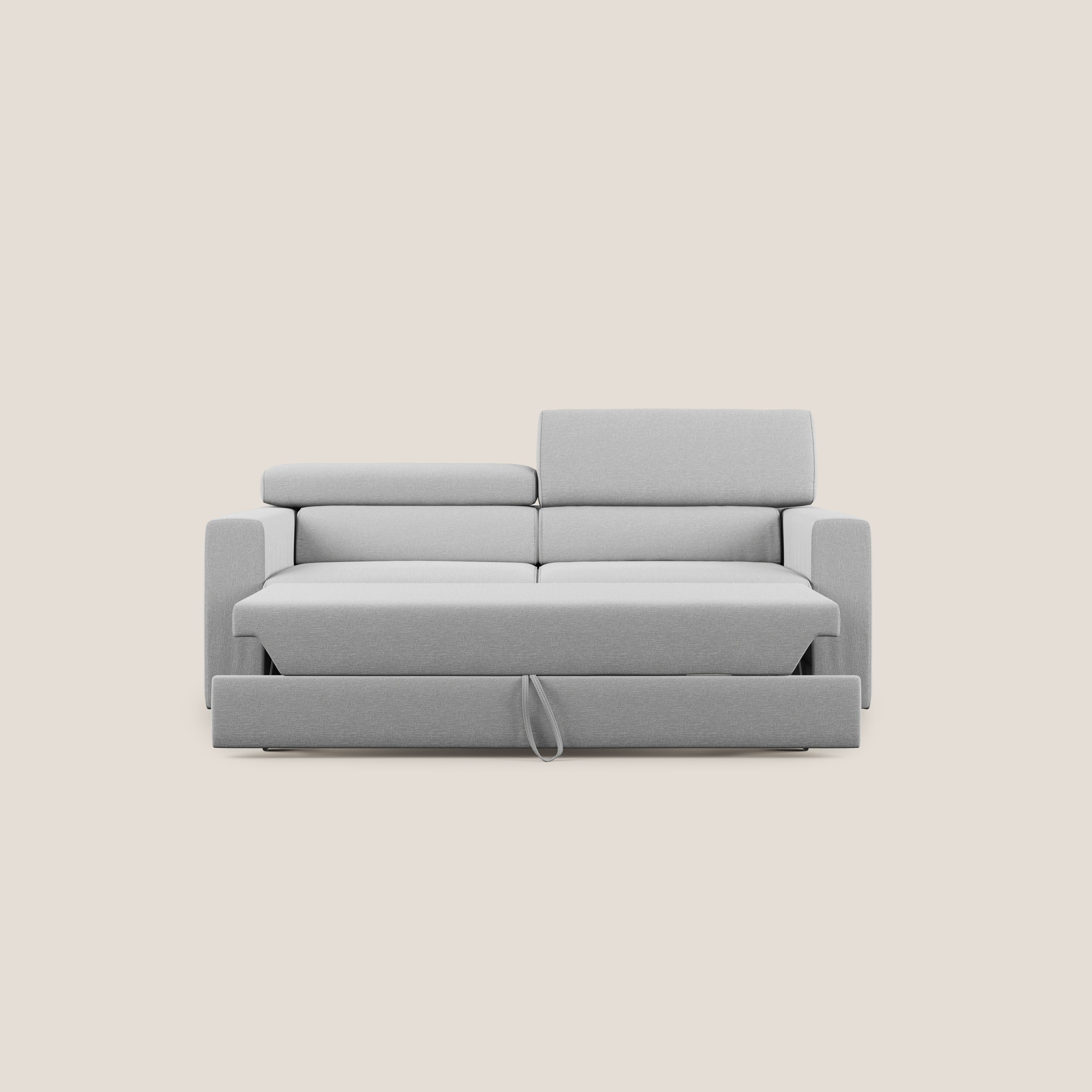 Dylan canapé avec pouf extractible en tissu effet coton imperméable T13 gris - Image 6