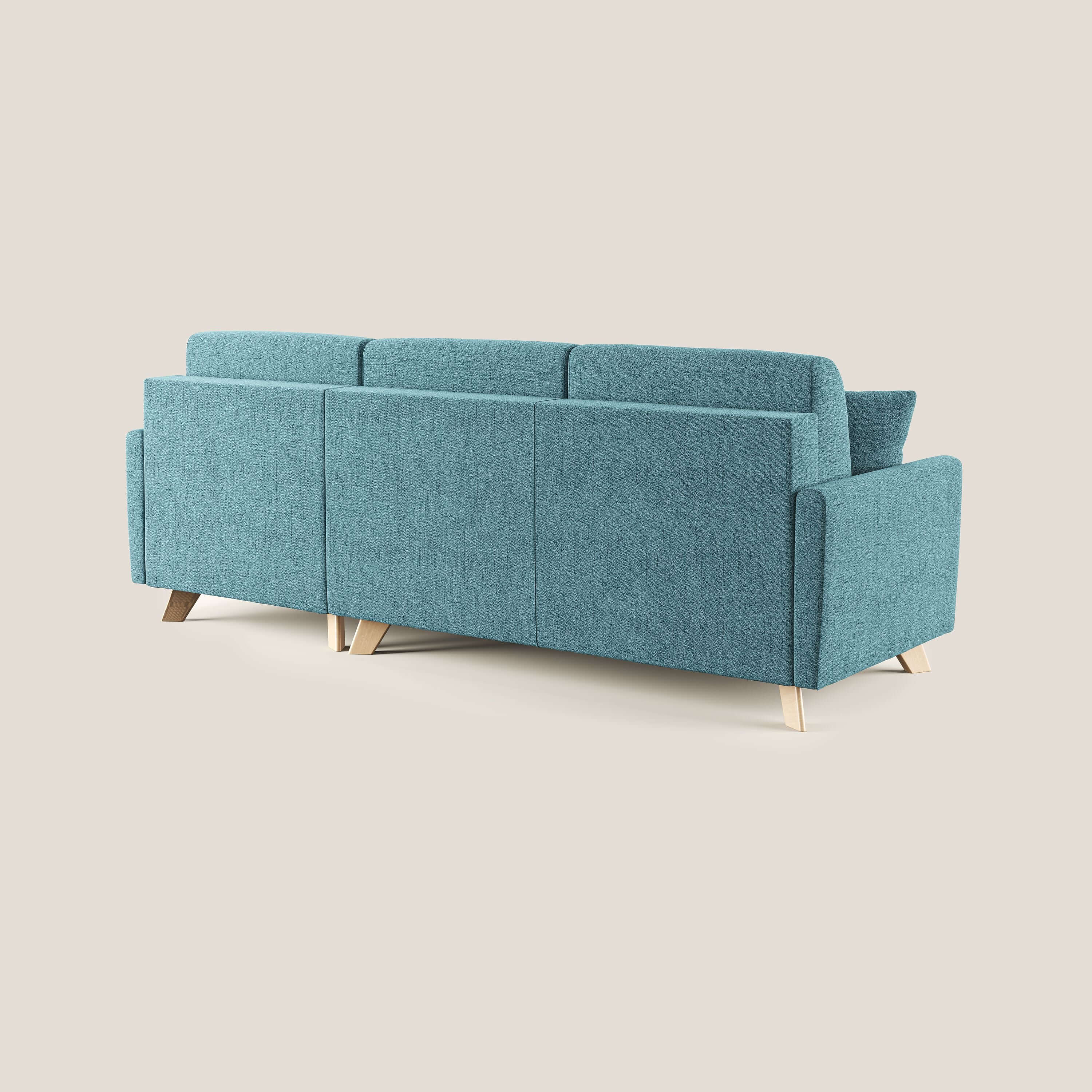Edgar canapé d'angle convertible en tissu FELIS imperméable T03 bleu ciel - Image 6