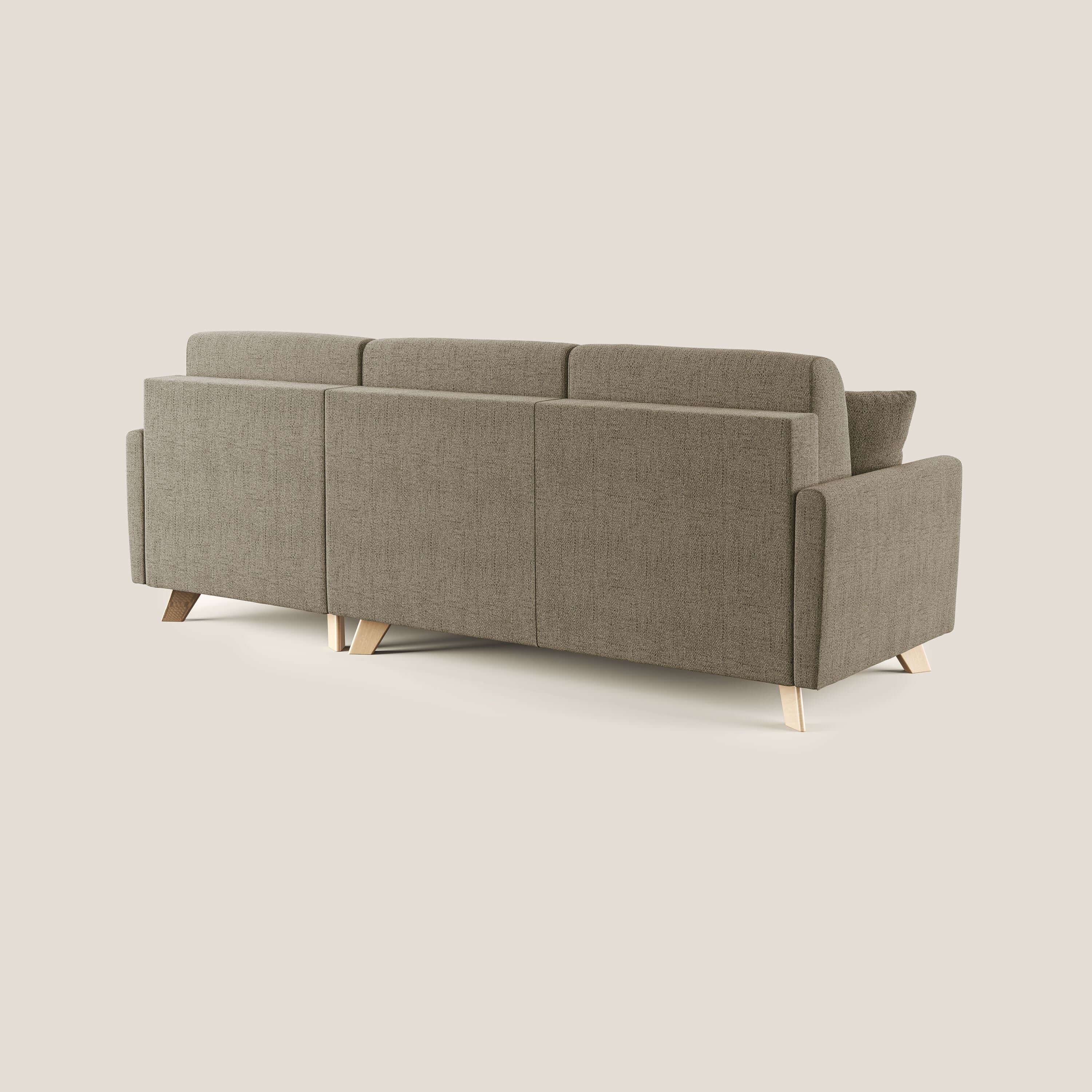 Edgar canapé d'angle convertible en tissu FELIS imperméable T03 marron - Image 4