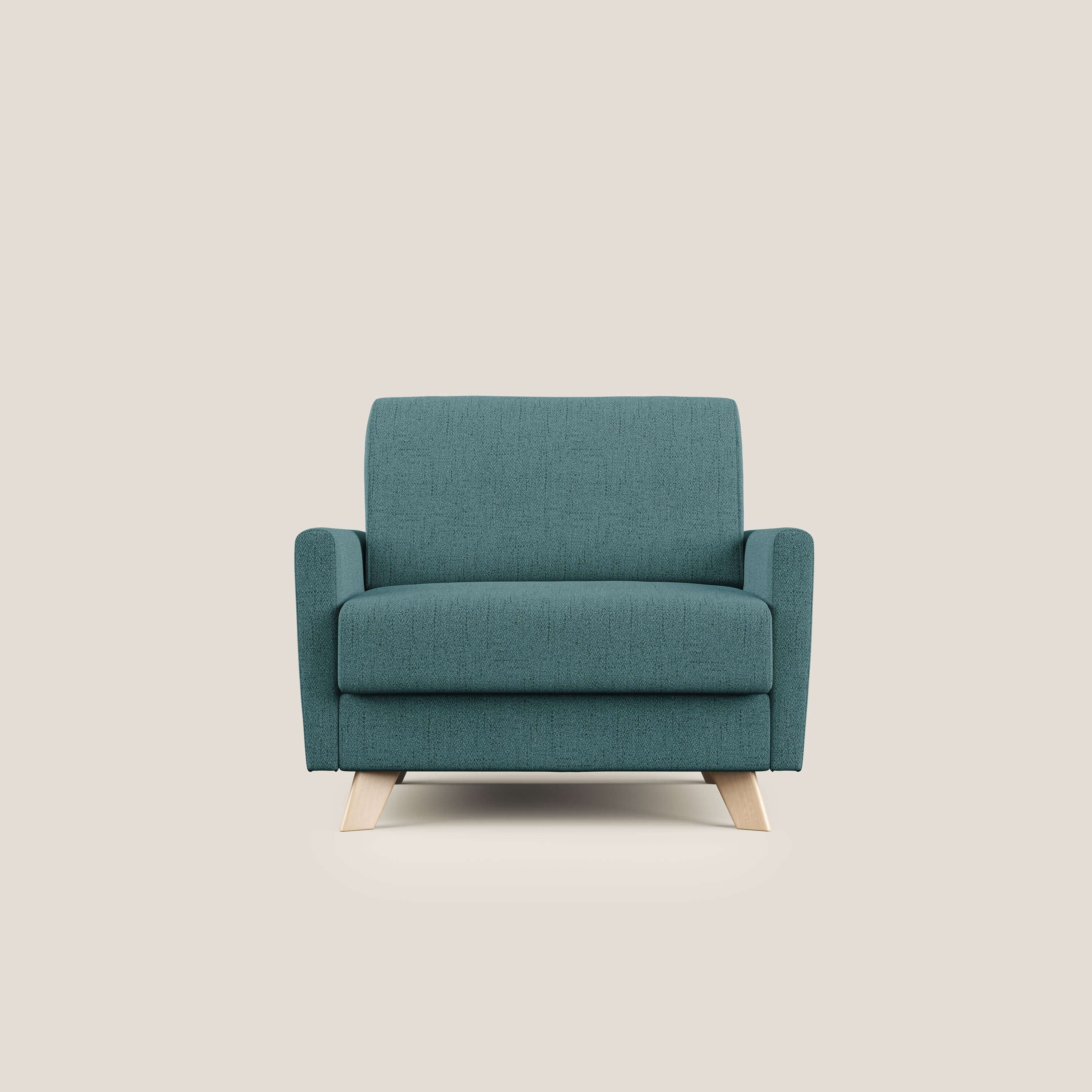 Edgar fauteuil convertible en tissu FELIS imperméable T03 bleu ciel