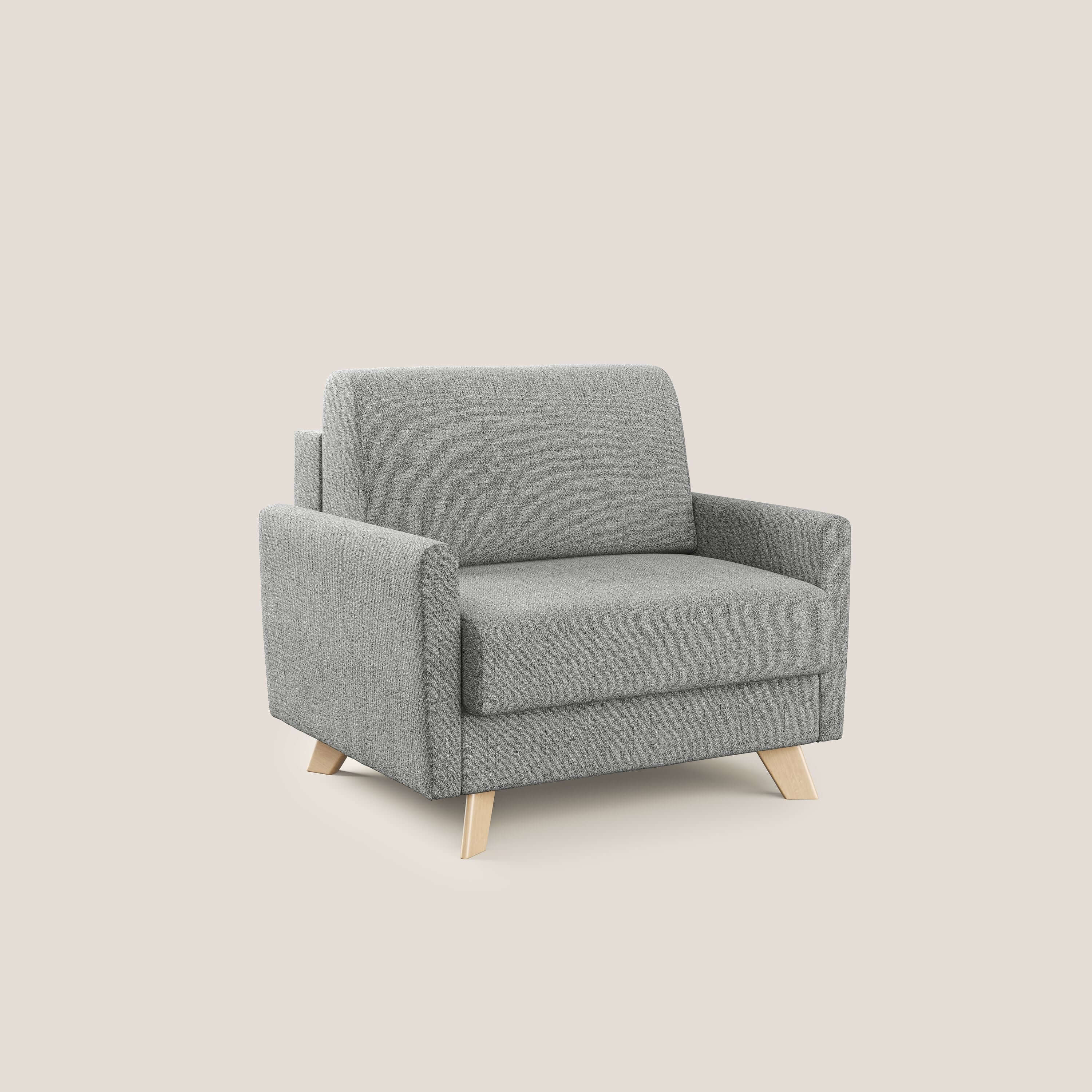 Edgar fauteuil convertible en tissu FELIS imperméable T03 gris clair - Image 3