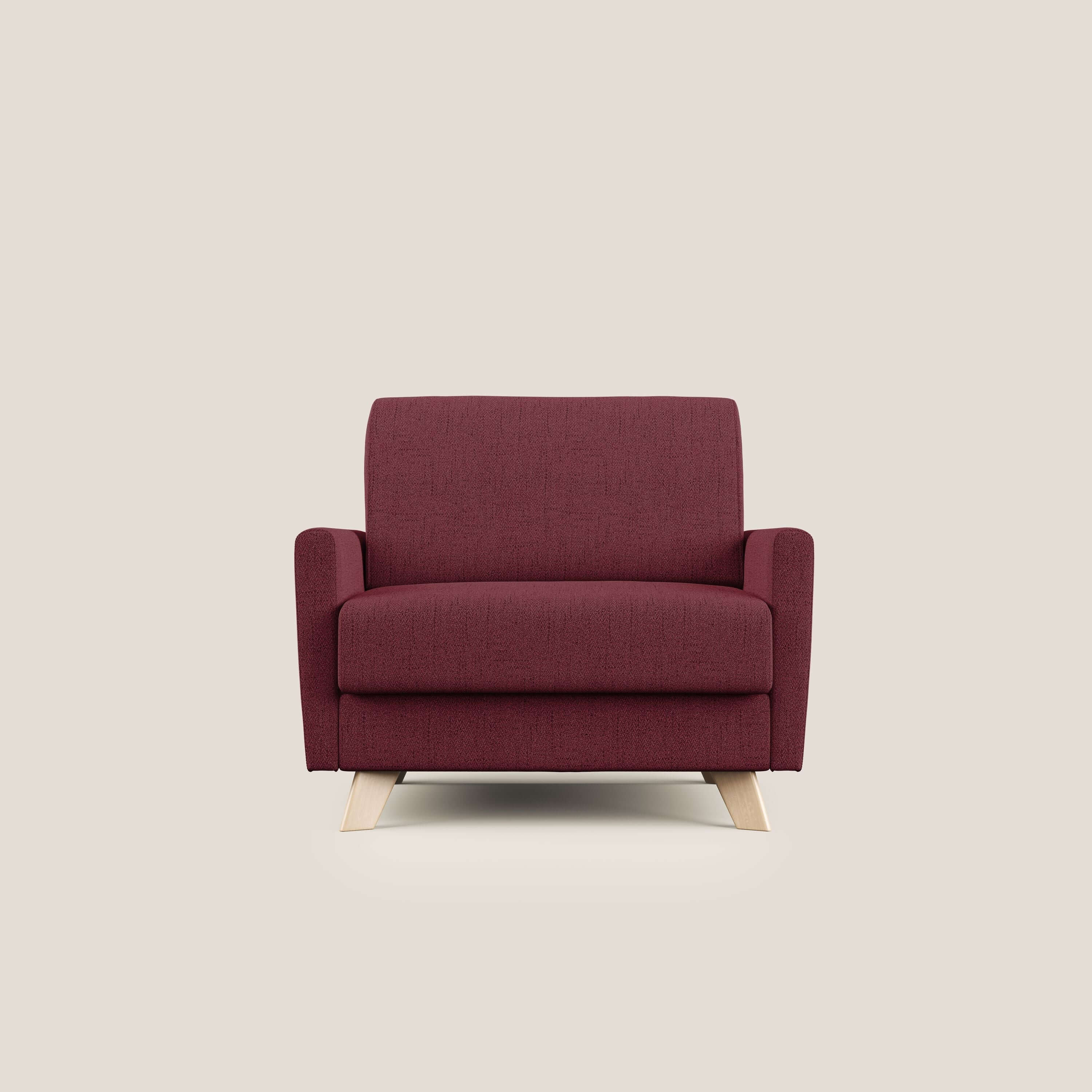 Edgar fauteuil convertible en tissu FELIS imperméable T03 rouge