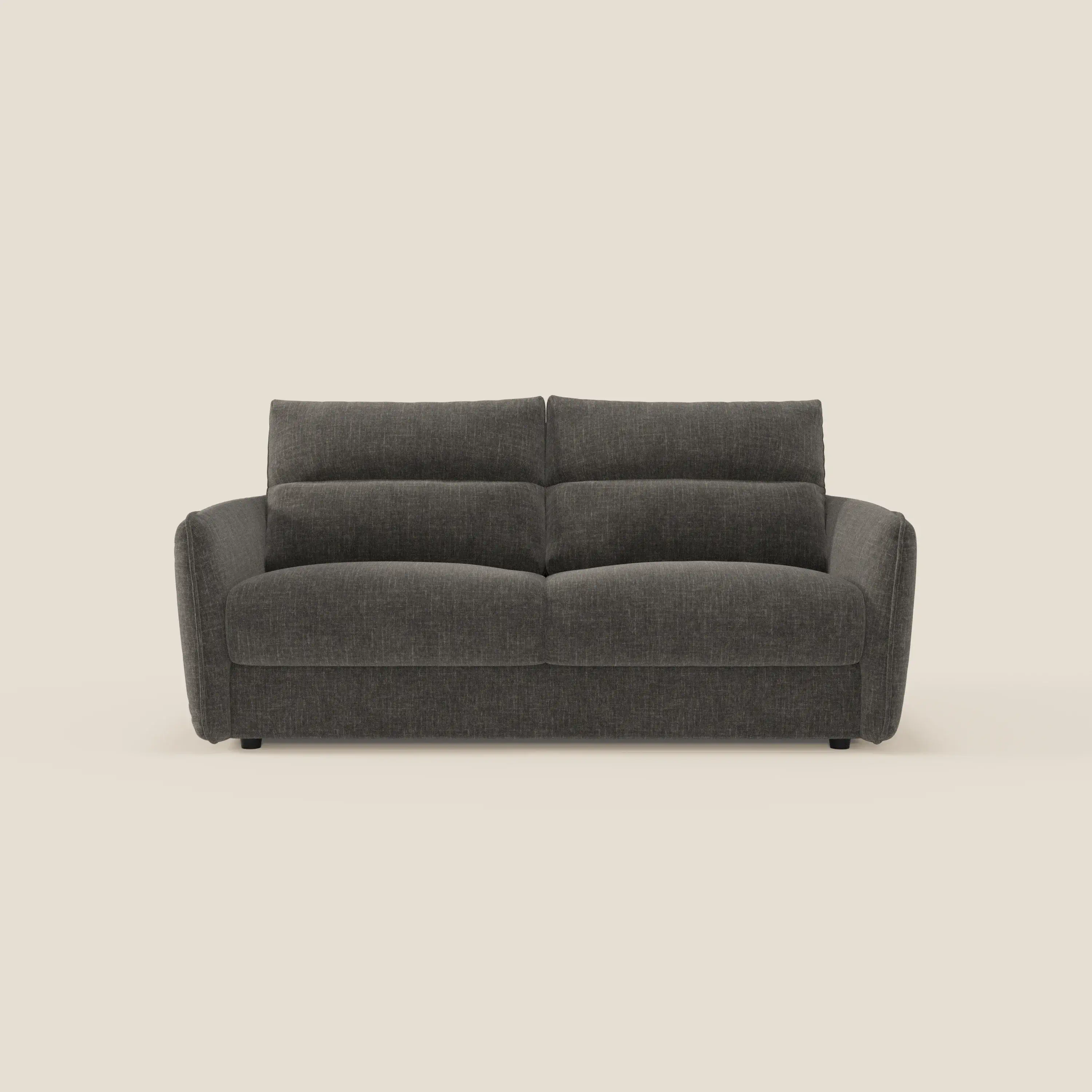 Elios Canapé convertible avec coussins de dossier souples en tissu détachable T24 anthracite