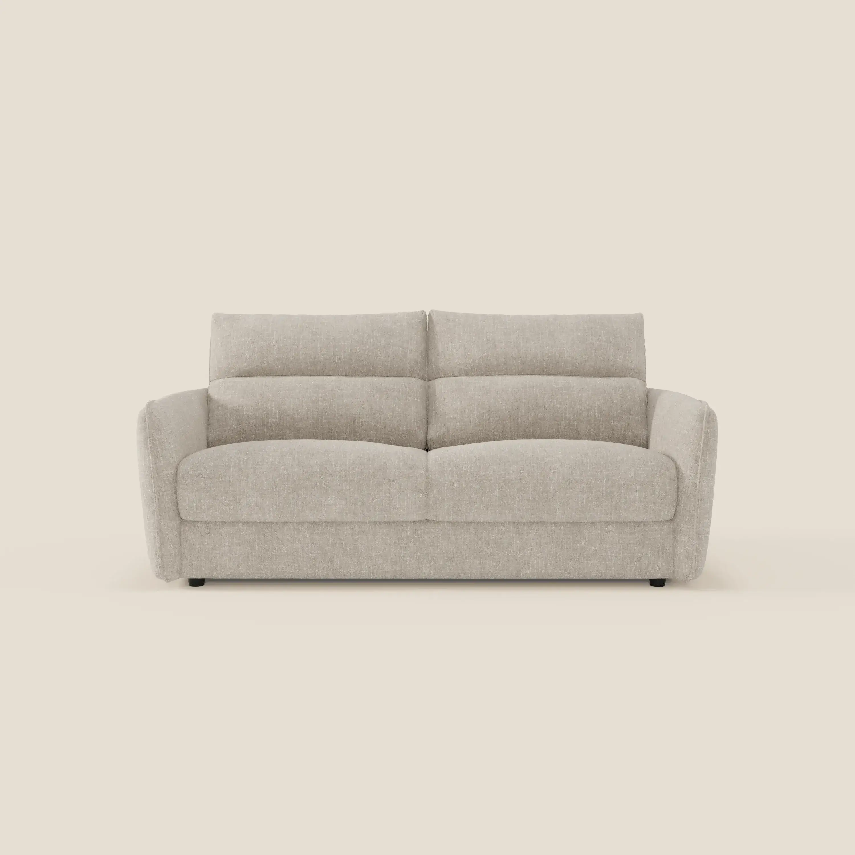 Elios Canapé convertible avec coussins de dossier souples en tissu détachable T24 blanc
