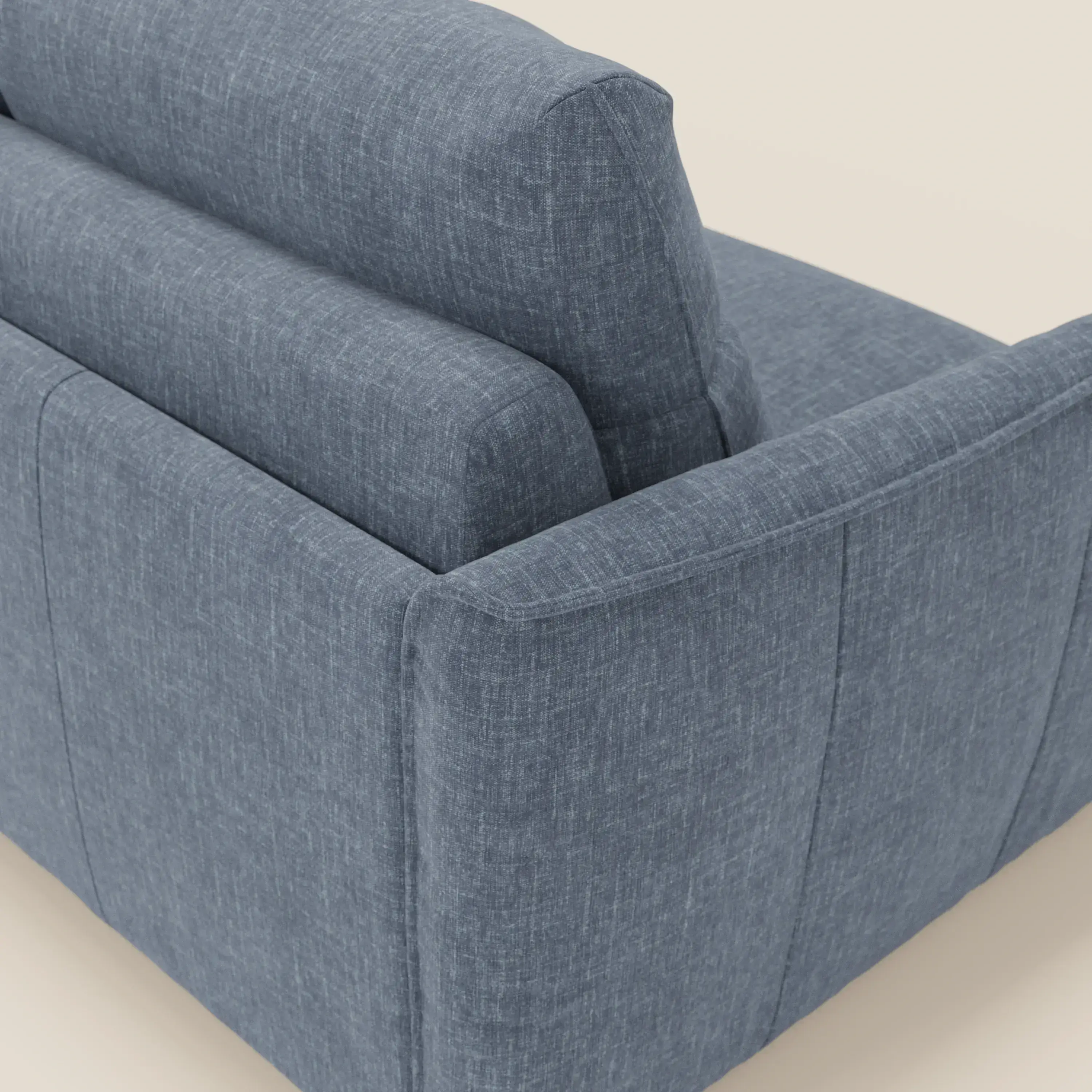 Elios Canapé convertible avec coussins de dossier souples en tissu détachable T24 bleu ardoise - Image 8