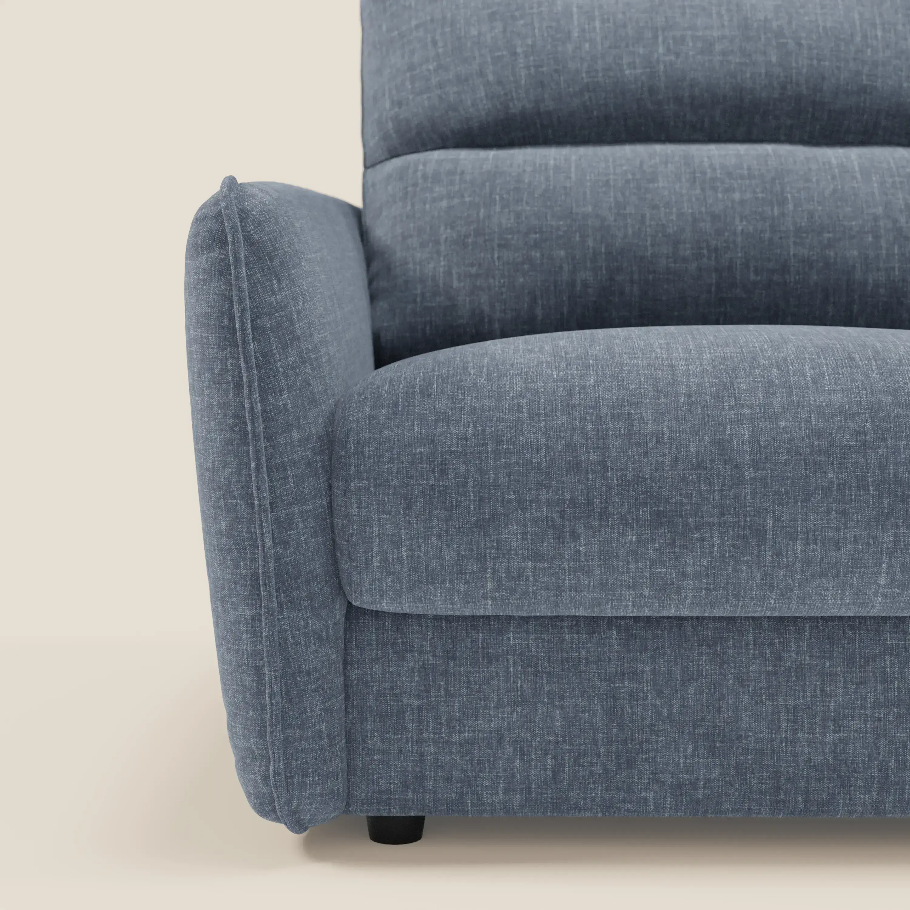 Elios Canapé convertible avec coussins de dossier souples en tissu détachable T24 bleu ardoise - Image 9