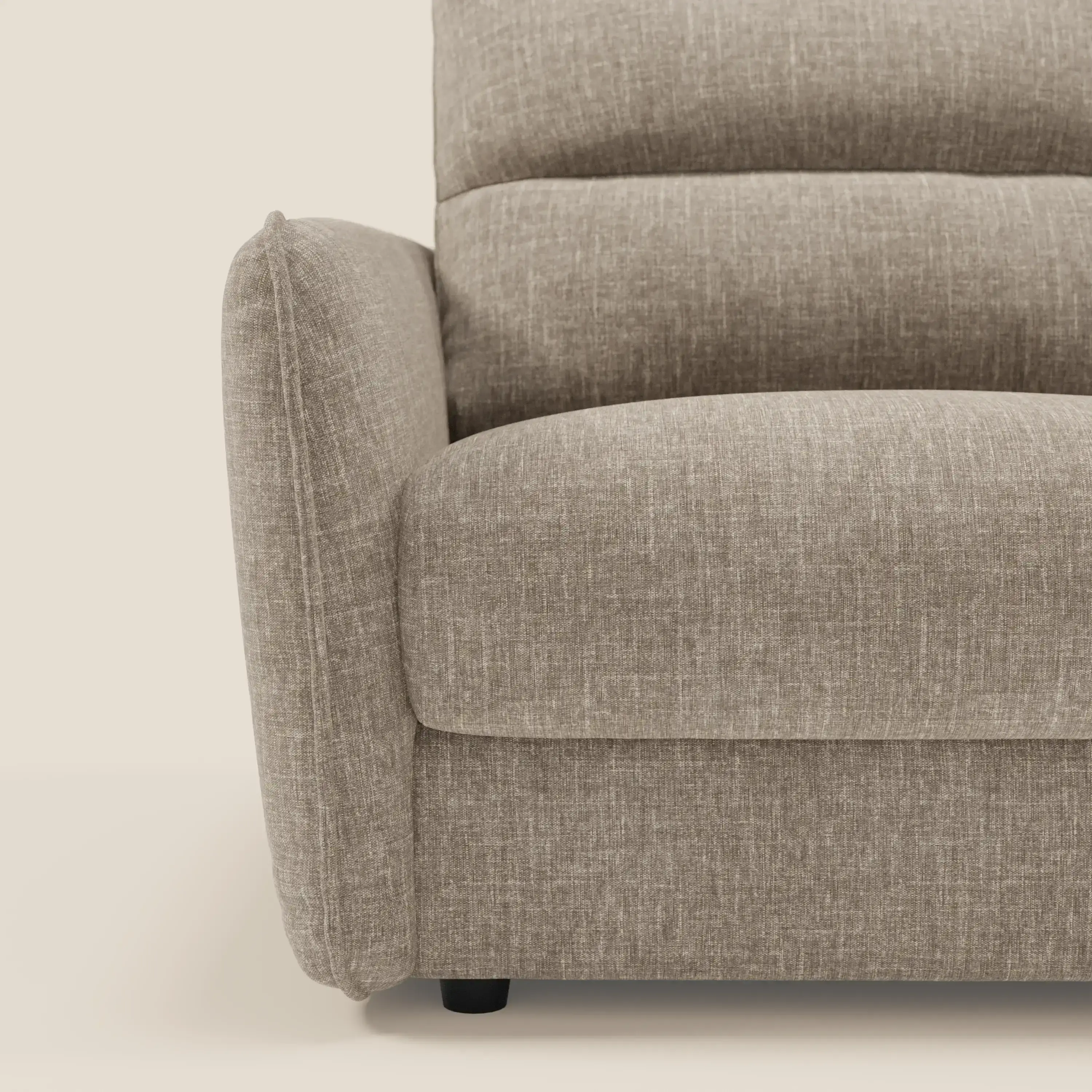 Elios Canapé convertible avec coussins de dossier souples en tissu détachable T24 brun taupe - Image 9