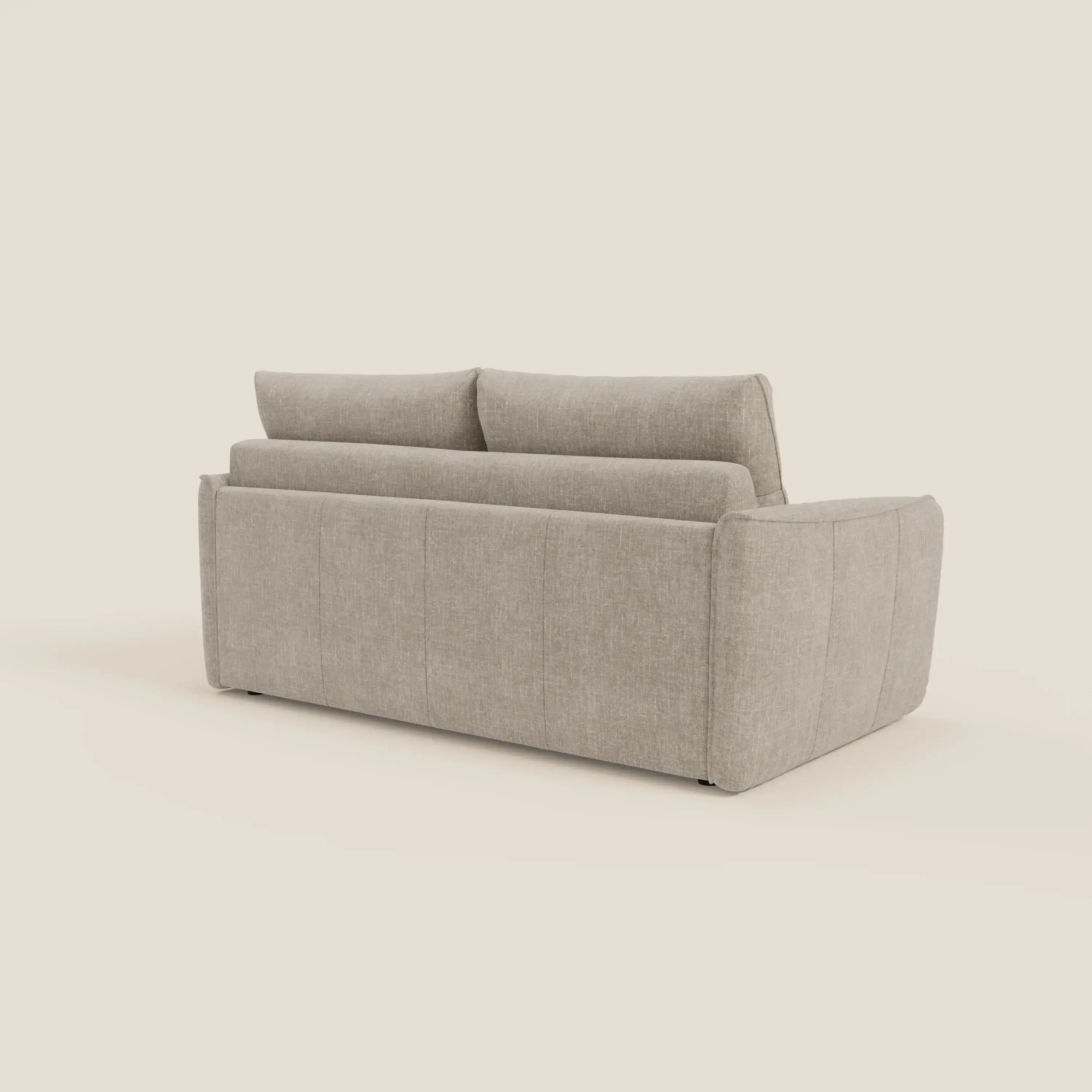 Elios Canapé convertible avec coussins de dossier souples en tissu détachable T24 lin clair - Image 5