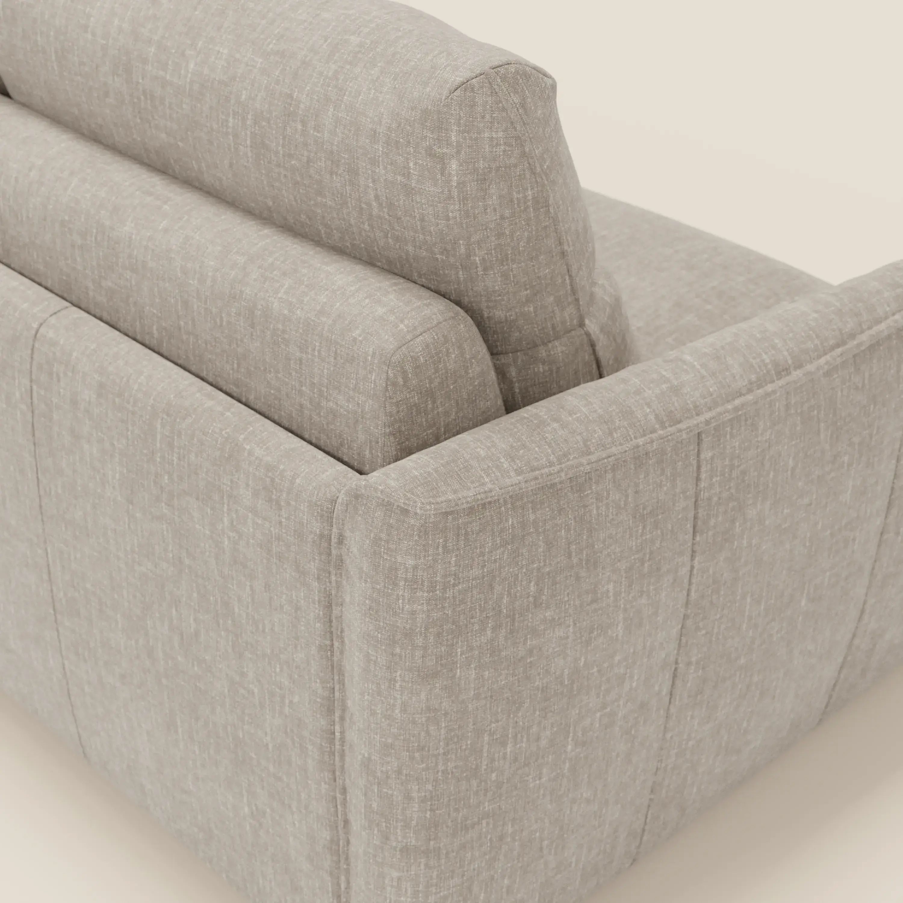 Elios Canapé convertible avec coussins de dossier souples en tissu détachable T24 lin clair - Image 8