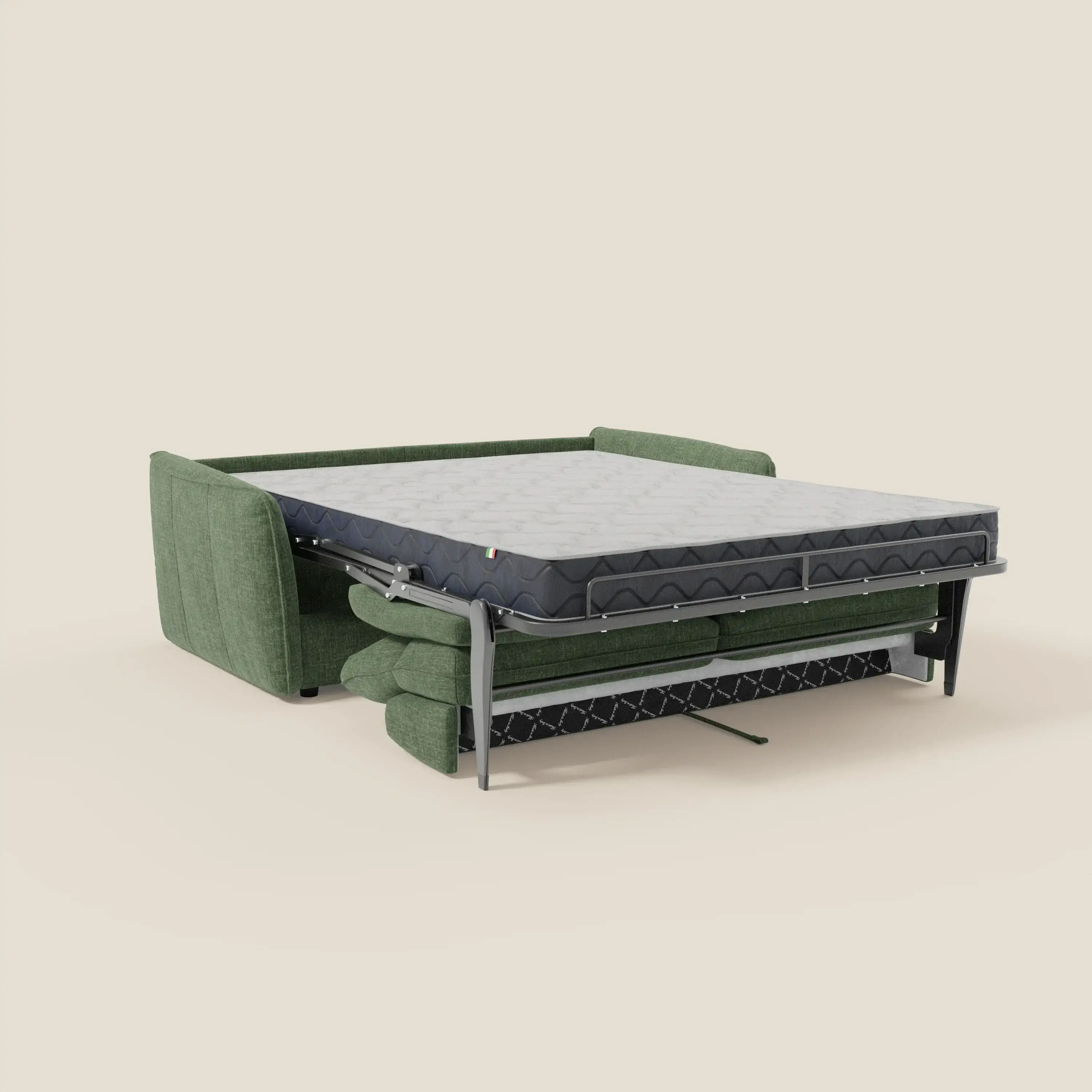 Elios Canapé convertible avec coussins de dossier souples en tissu détachable T24 vert olive - Image 11