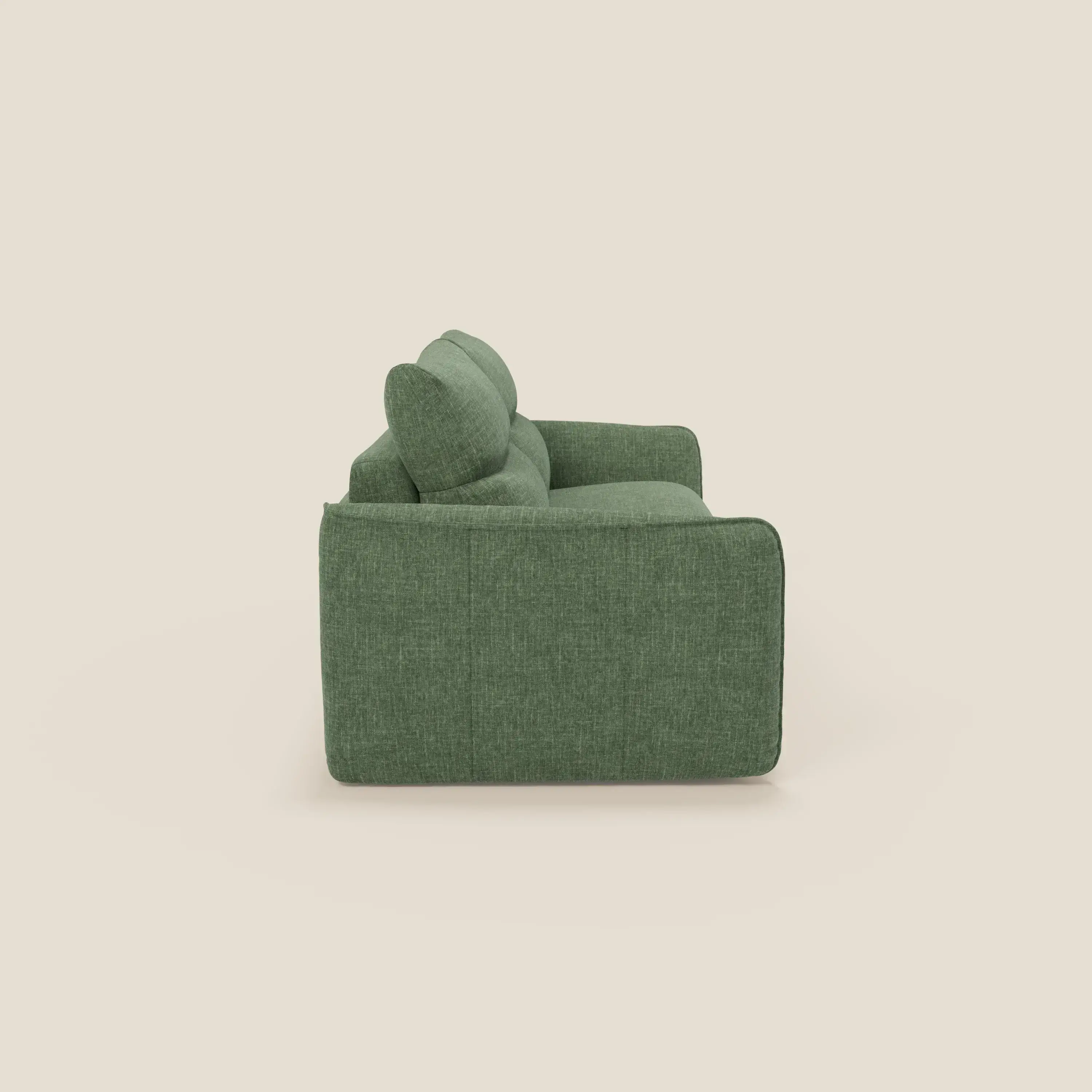 Elios Canapé convertible avec coussins de dossier souples en tissu détachable T24 vert olive - Image 4