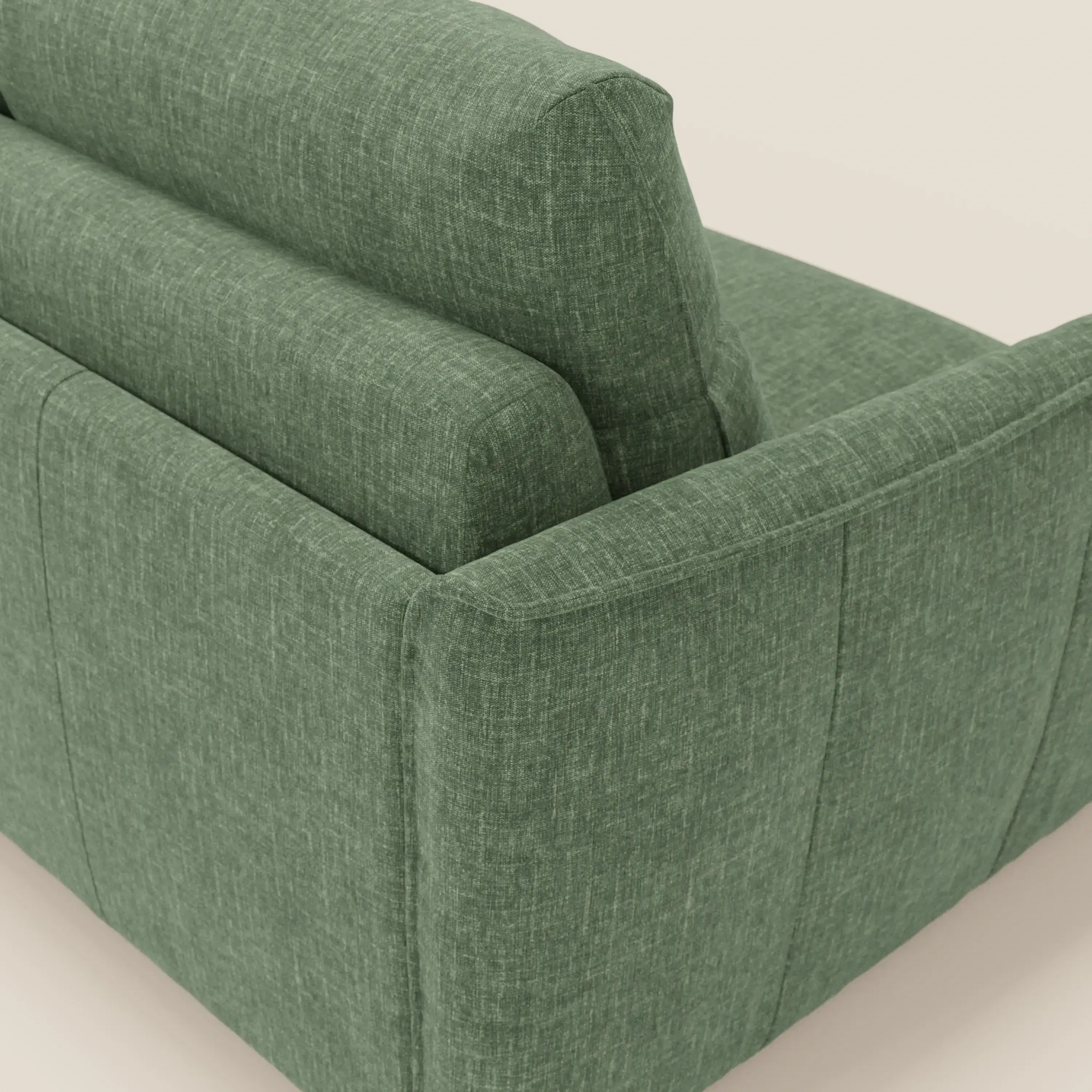 Elios Canapé convertible avec coussins de dossier souples en tissu détachable T24 vert olive - Image 8
