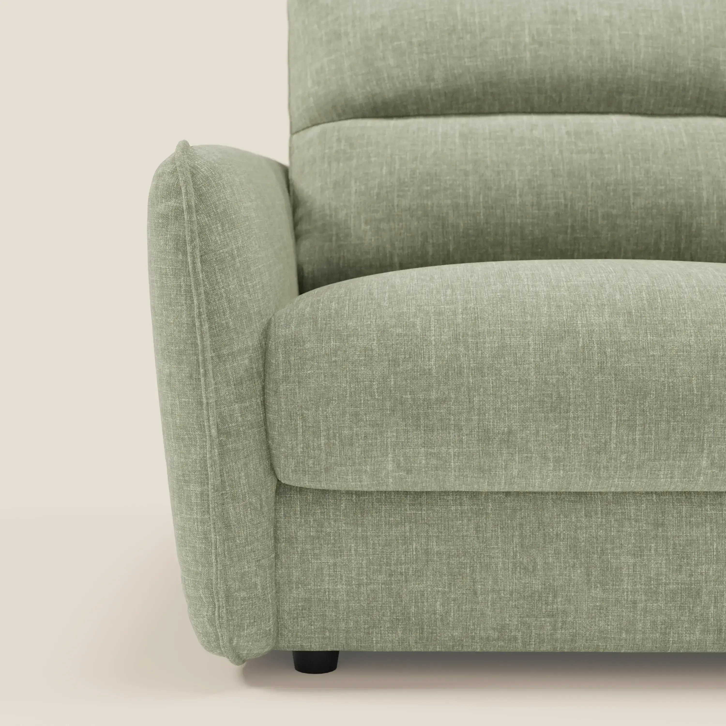 Elios Canapé convertible avec coussins de dossier souples en tissu détachable T24 vert sauge - Image 9