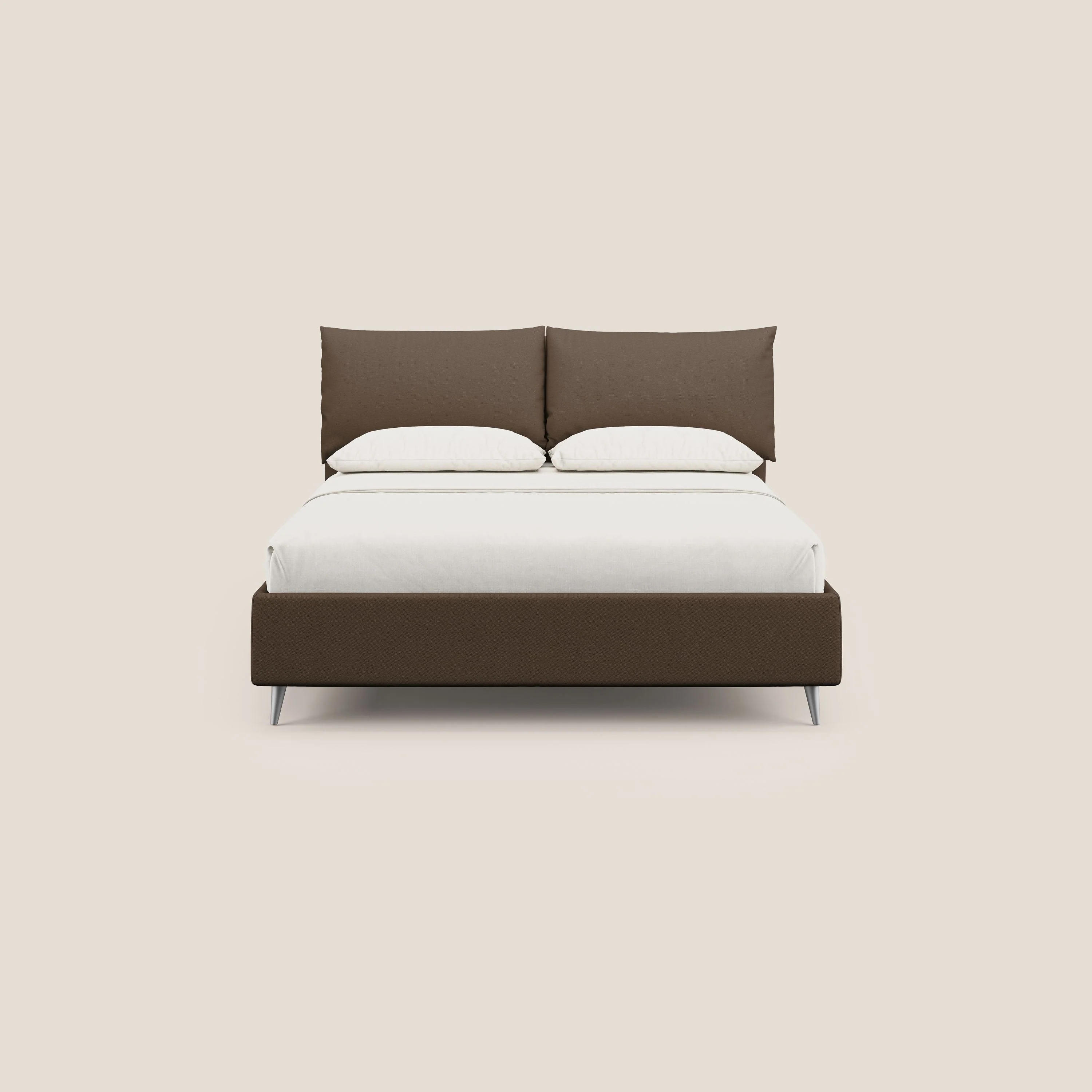 Elsa lit rembourré avec coffre de rangement en tissu détachable T05 marron - Image 3