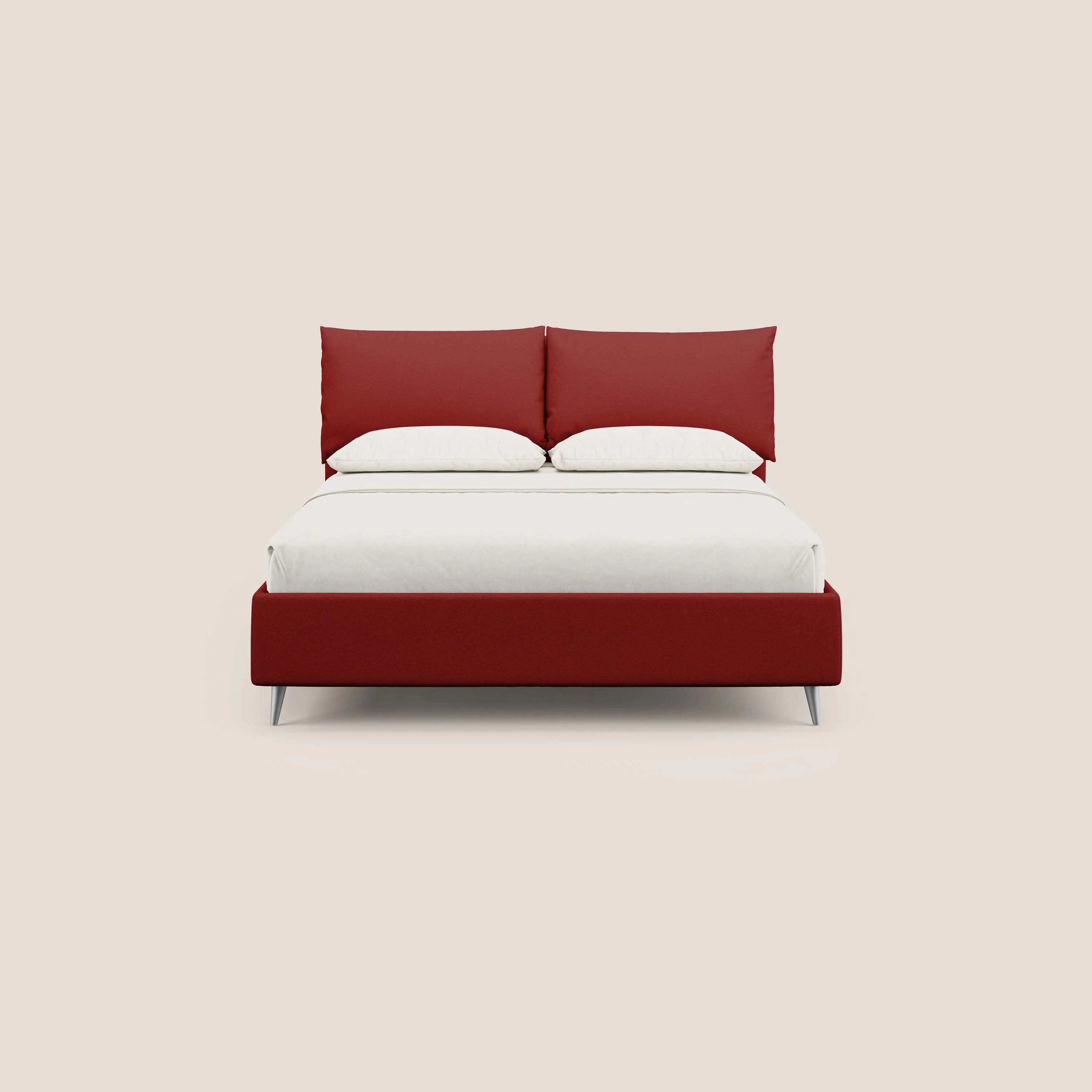 Elsa lit rembourré avec coffre de rangement en tissu détachable T05 rouge - Image 3