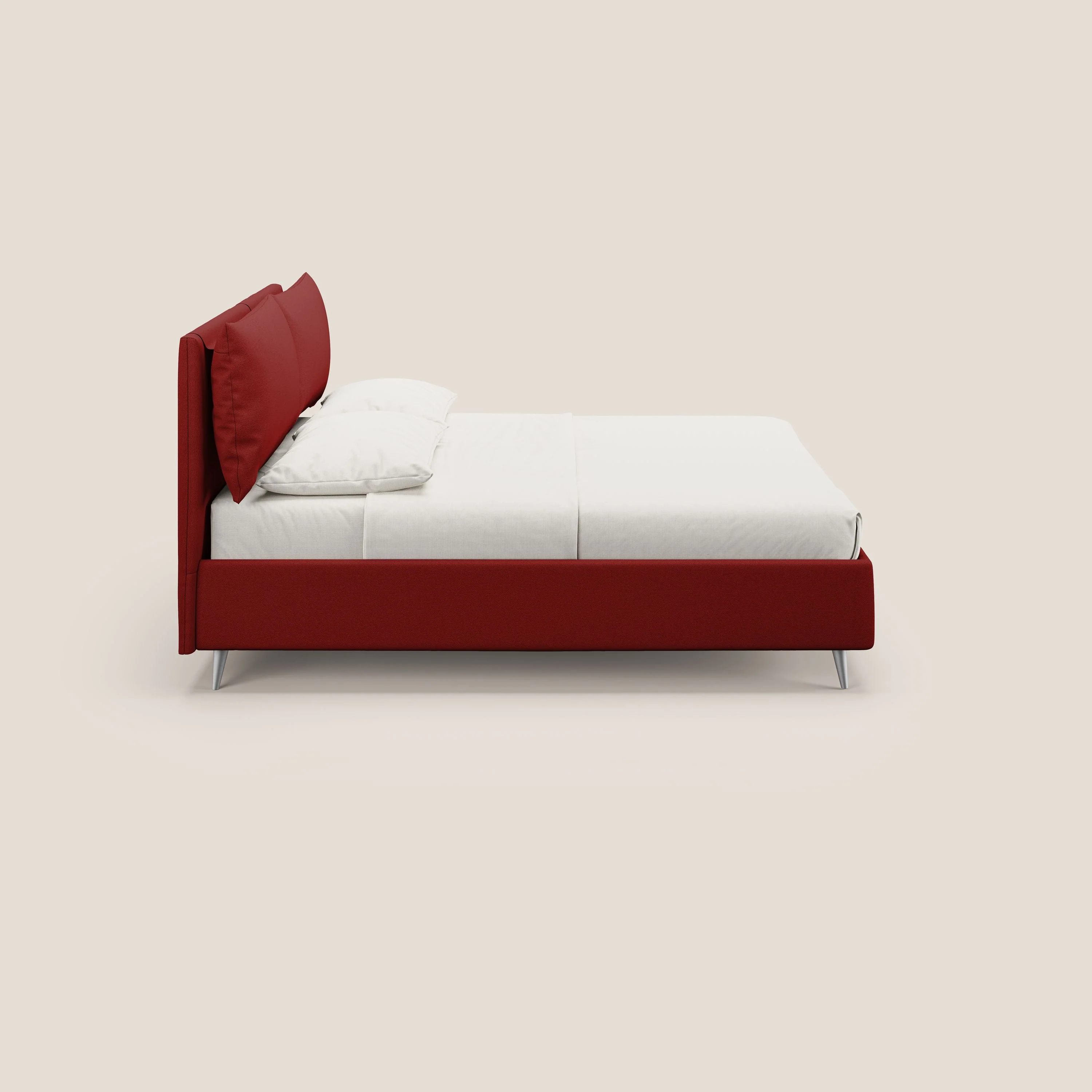 Elsa lit rembourré avec coffre de rangement en tissu détachable T05 rouge - Image 4