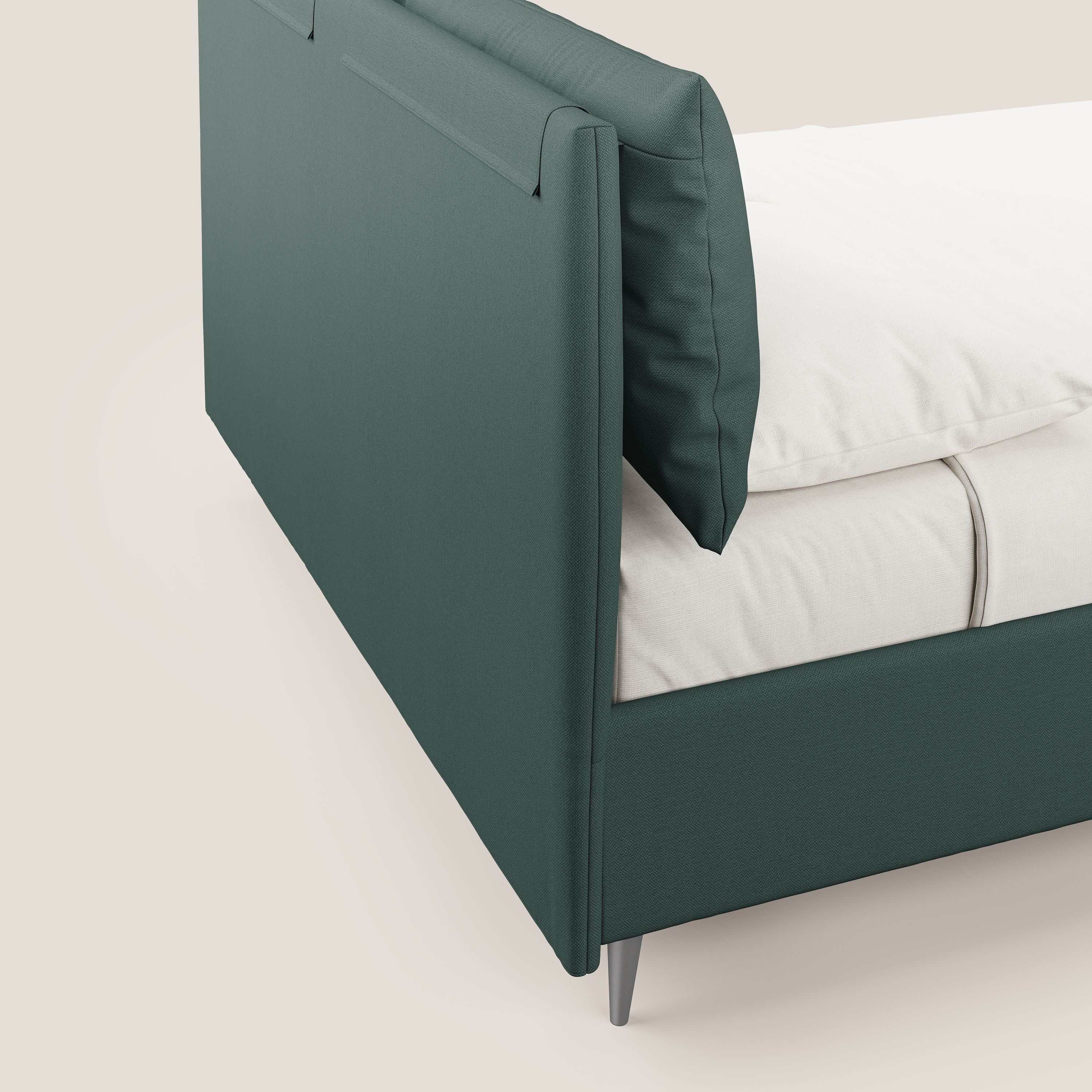 Elsa lit rembourré avec coffre de rangement en tissu détachable T05 vert - Image 7