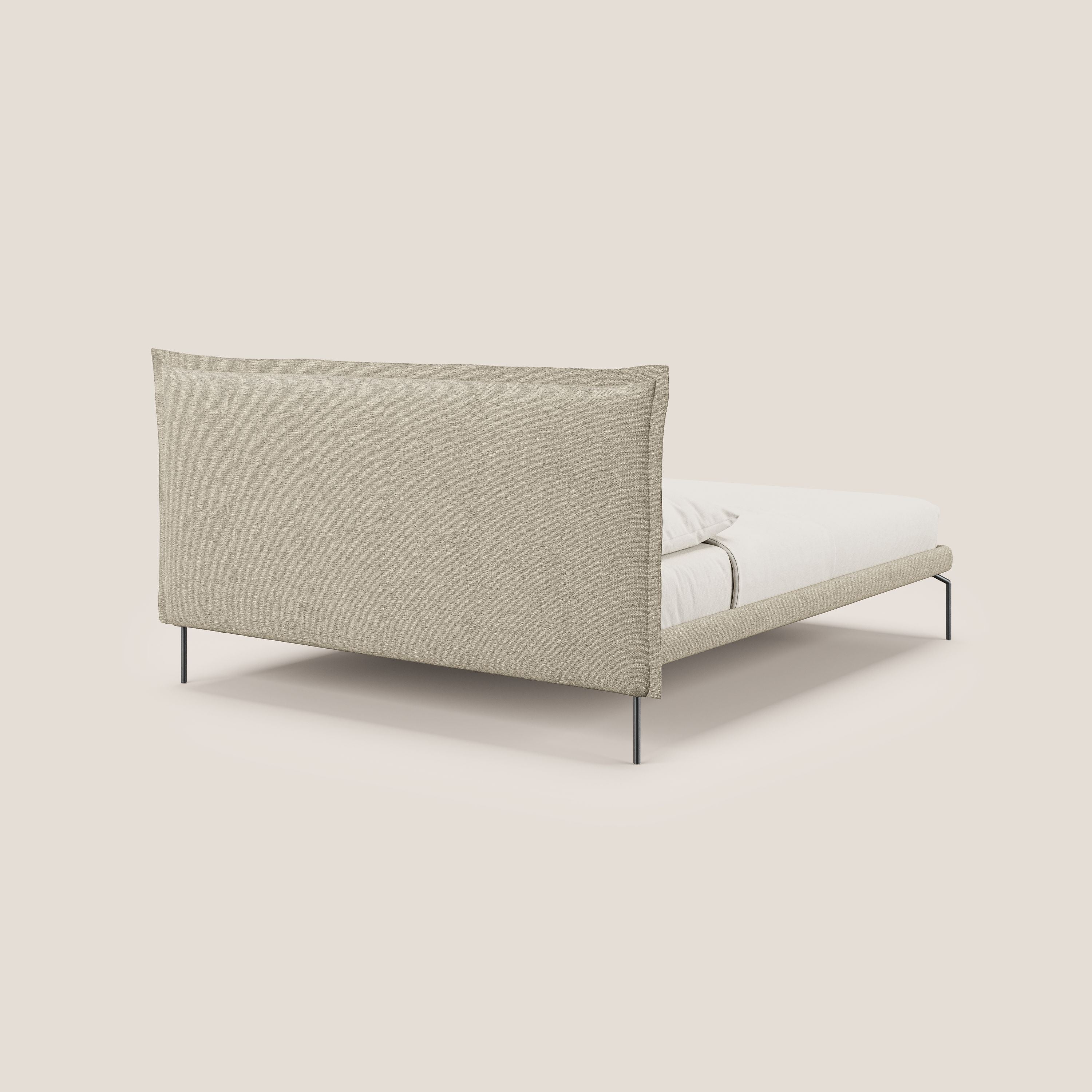 Eric lit rembourré au design minimaliste en tissu imperméable T14 beige - Image 4