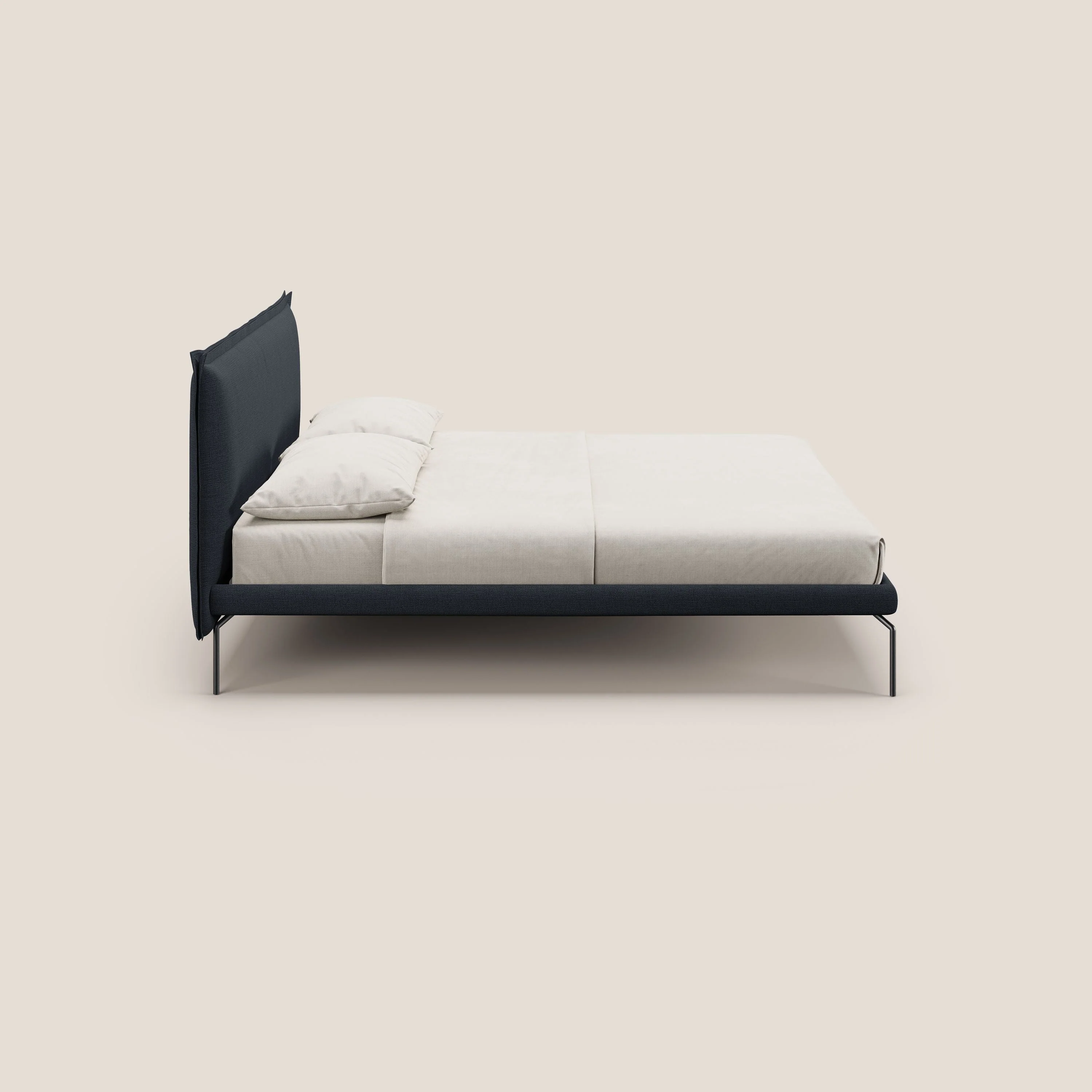 Eric lit rembourré au design minimaliste en tissu imperméable T14 bleu - Image 3