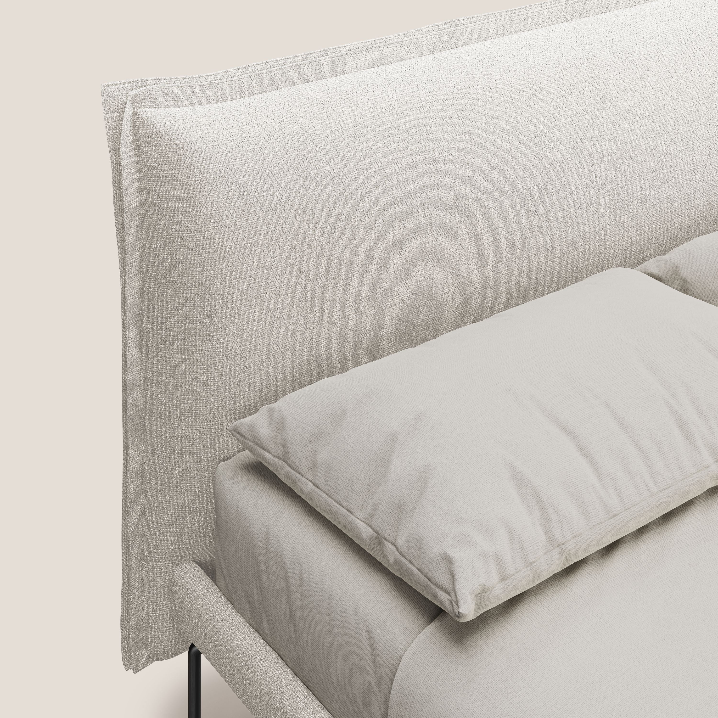 Eric lit rembourré au design minimaliste en tissu imperméable T14 crème - Image 5
