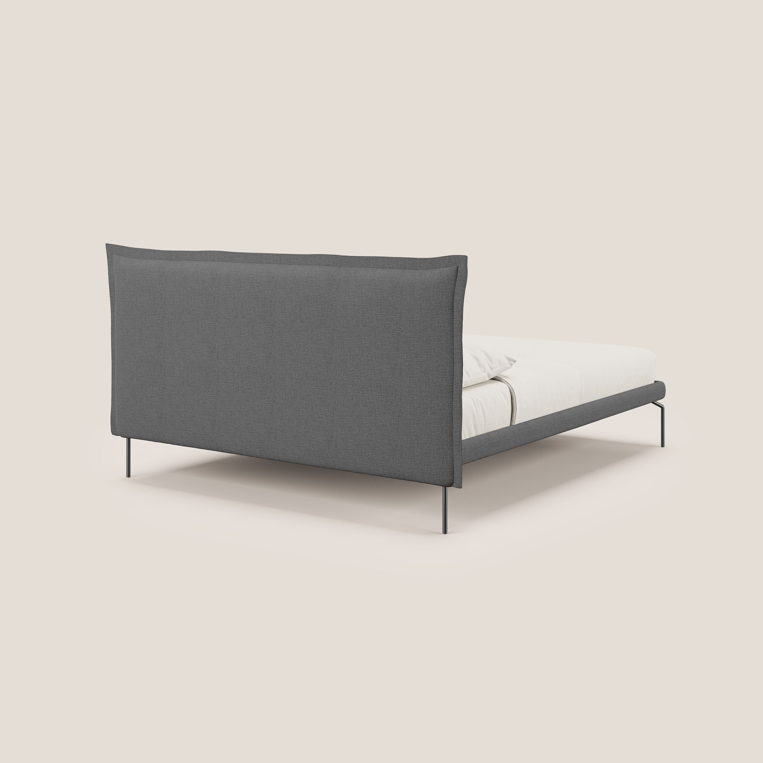 Eric lit rembourré au design minimaliste en tissu imperméable T14 gris - Image 4