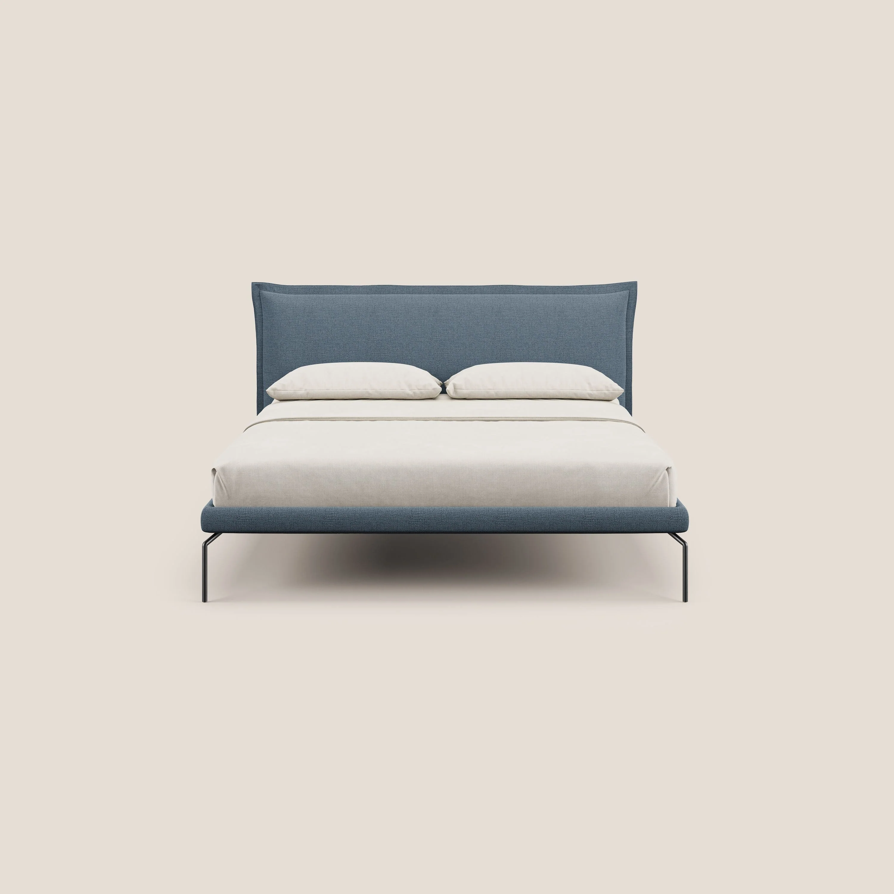 Eric lit rembourré au design minimaliste en tissu imperméable T14 sucre glace - Image 2