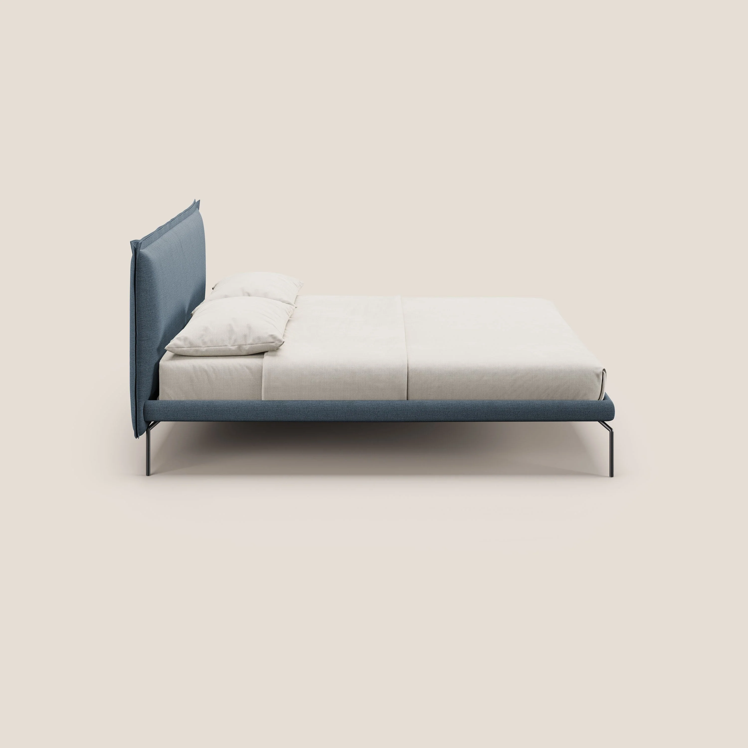 Eric lit rembourré au design minimaliste en tissu imperméable T14 sucre glace - Image 3