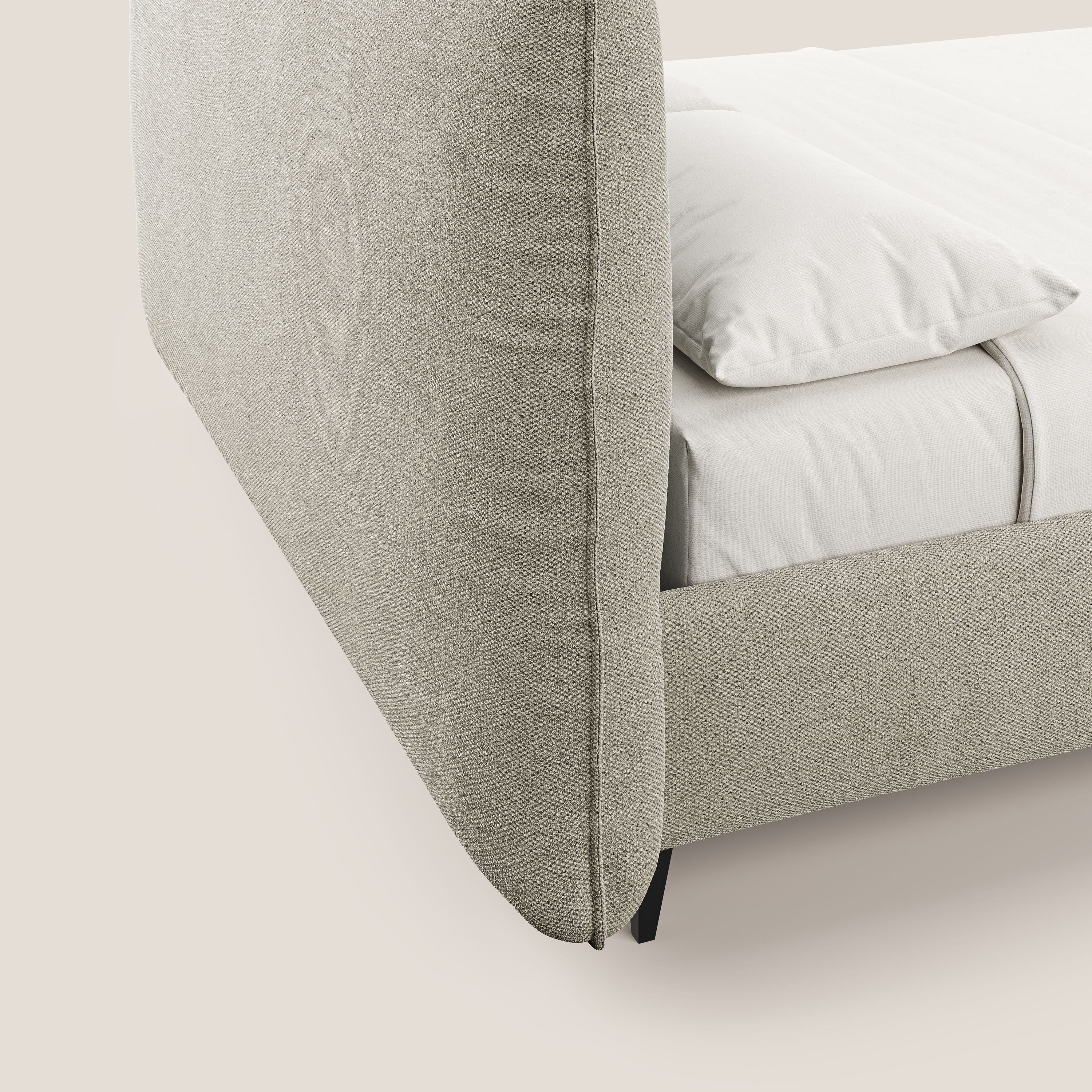 EROS lit rembourré en duvet d'oie avec coffre de rangement en bouclette précieuse détachable T16 beige - Image 7