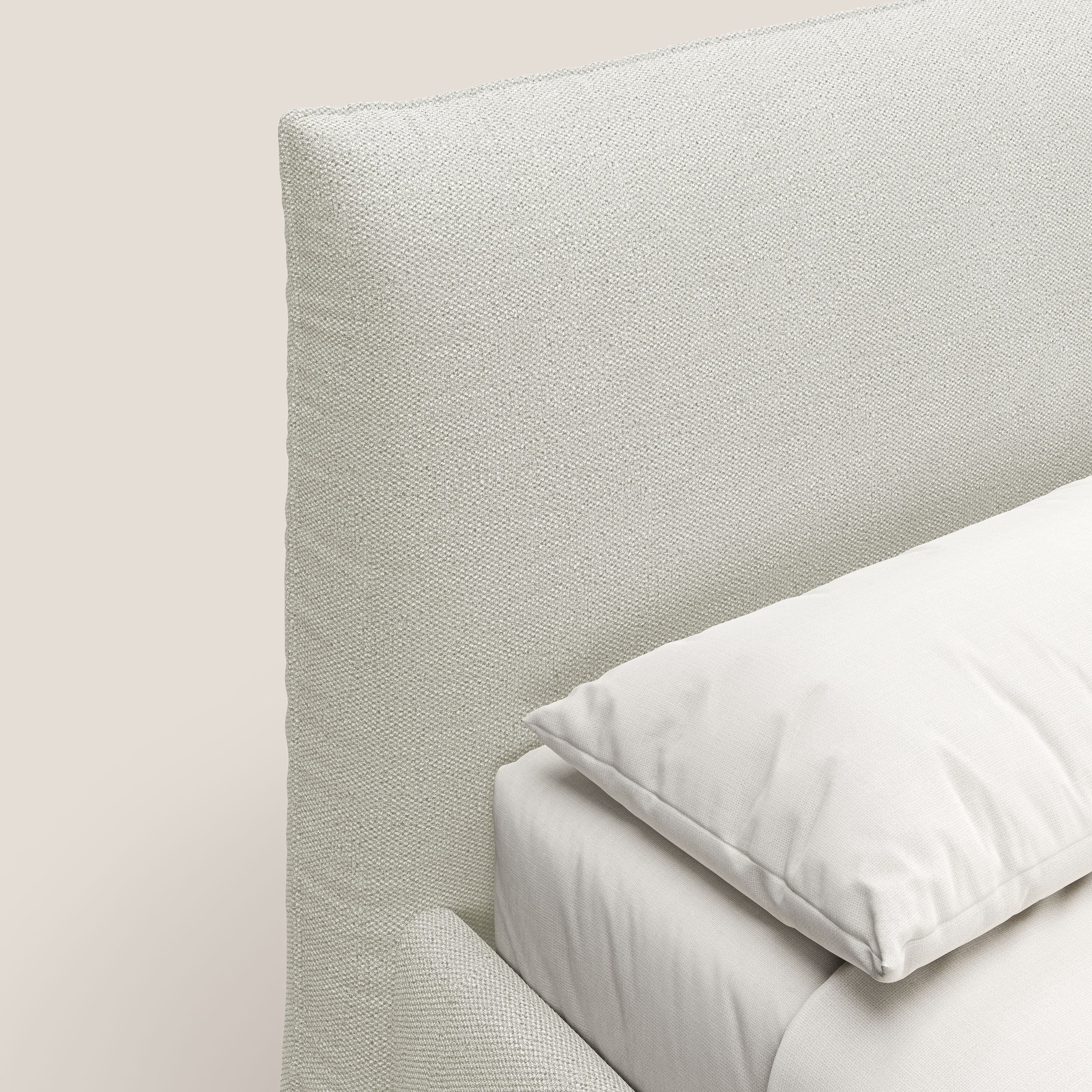 EROS lit rembourré en duvet d'oie avec coffre de rangement en bouclette précieuse détachable T16 crÚme - Image 7