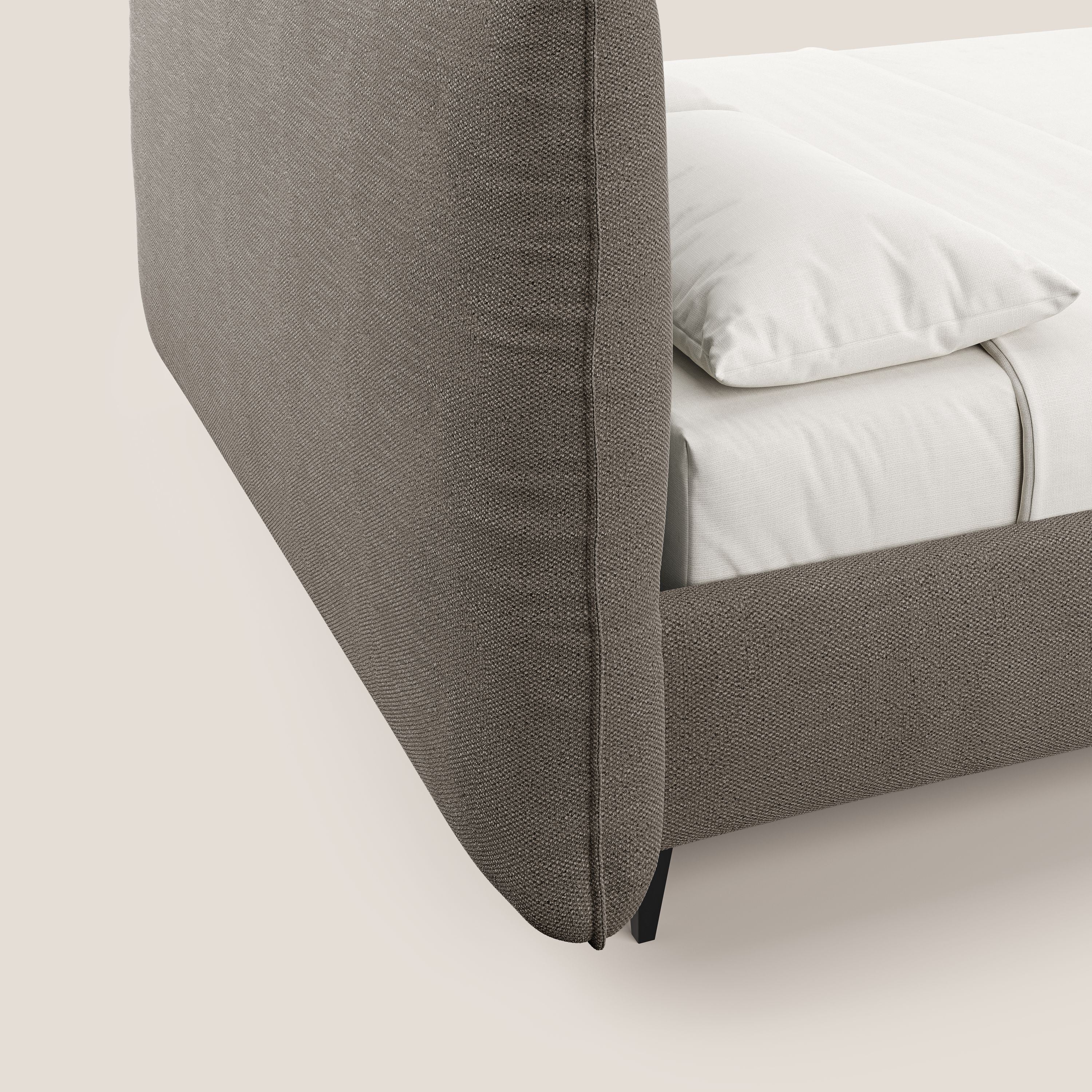 EROS lit rembourré en duvet d'oie avec coffre de rangement en bouclette précieuse détachable T16 marron - Image 7
