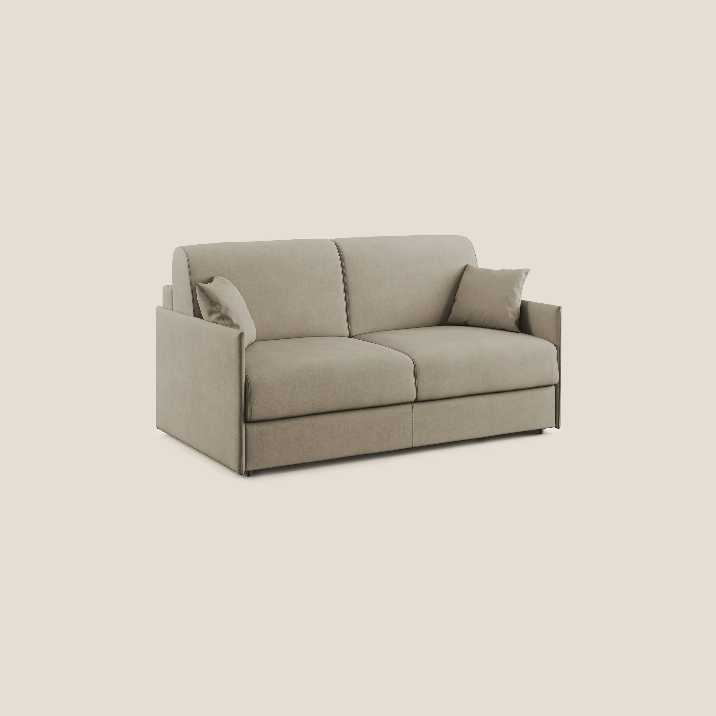 Evans canapé convertible en tissu doux imperméable T02 beige - Image 3