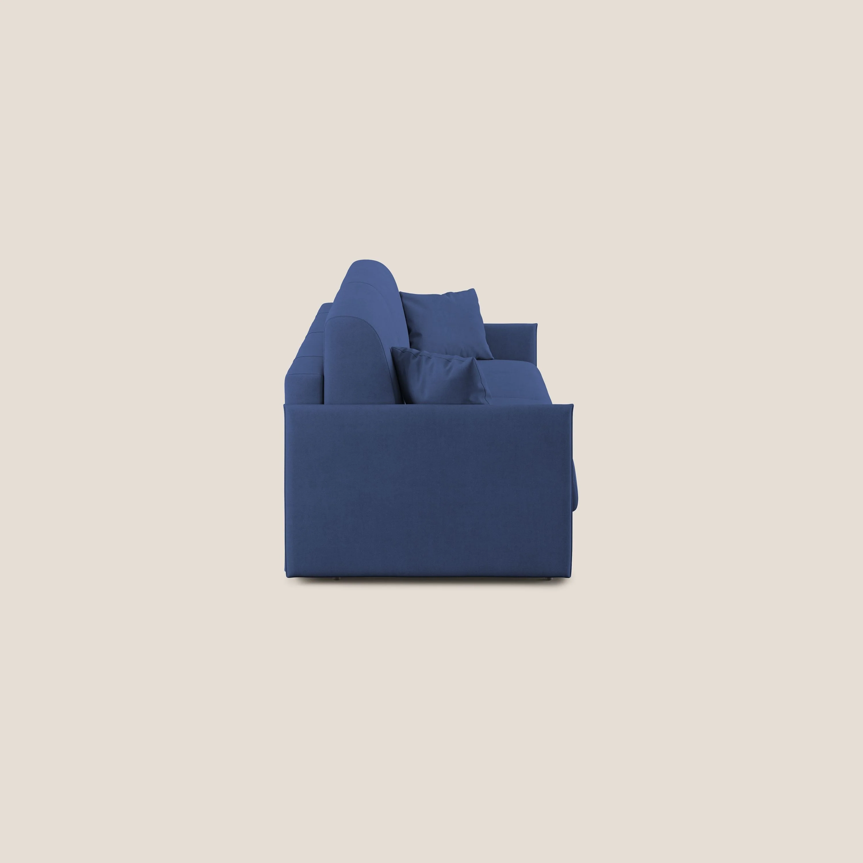 Evans canapé convertible en tissu doux imperméable T02 bleu - Image 4