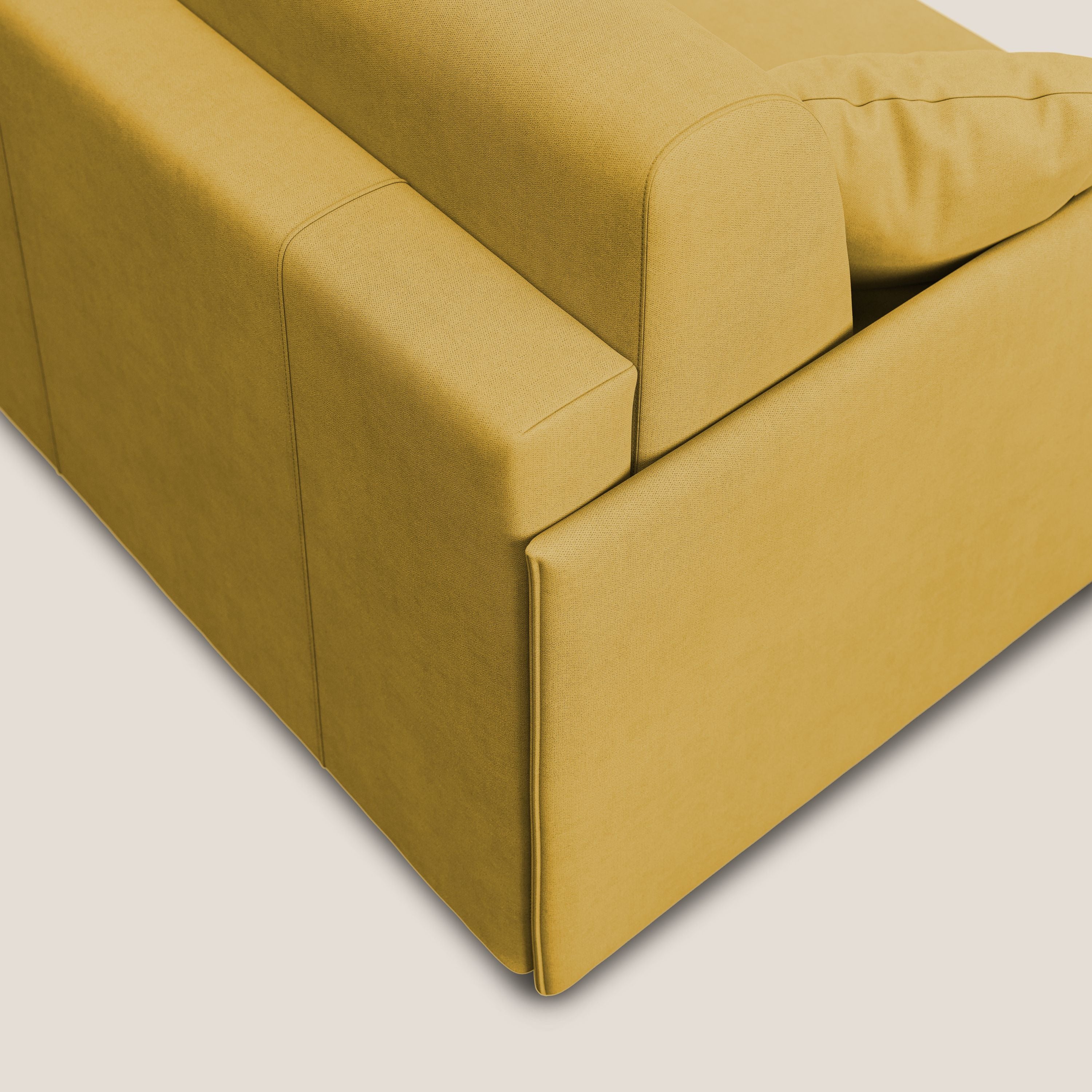Evans canapé convertible en tissu doux imperméable T02 jaune - Image 7