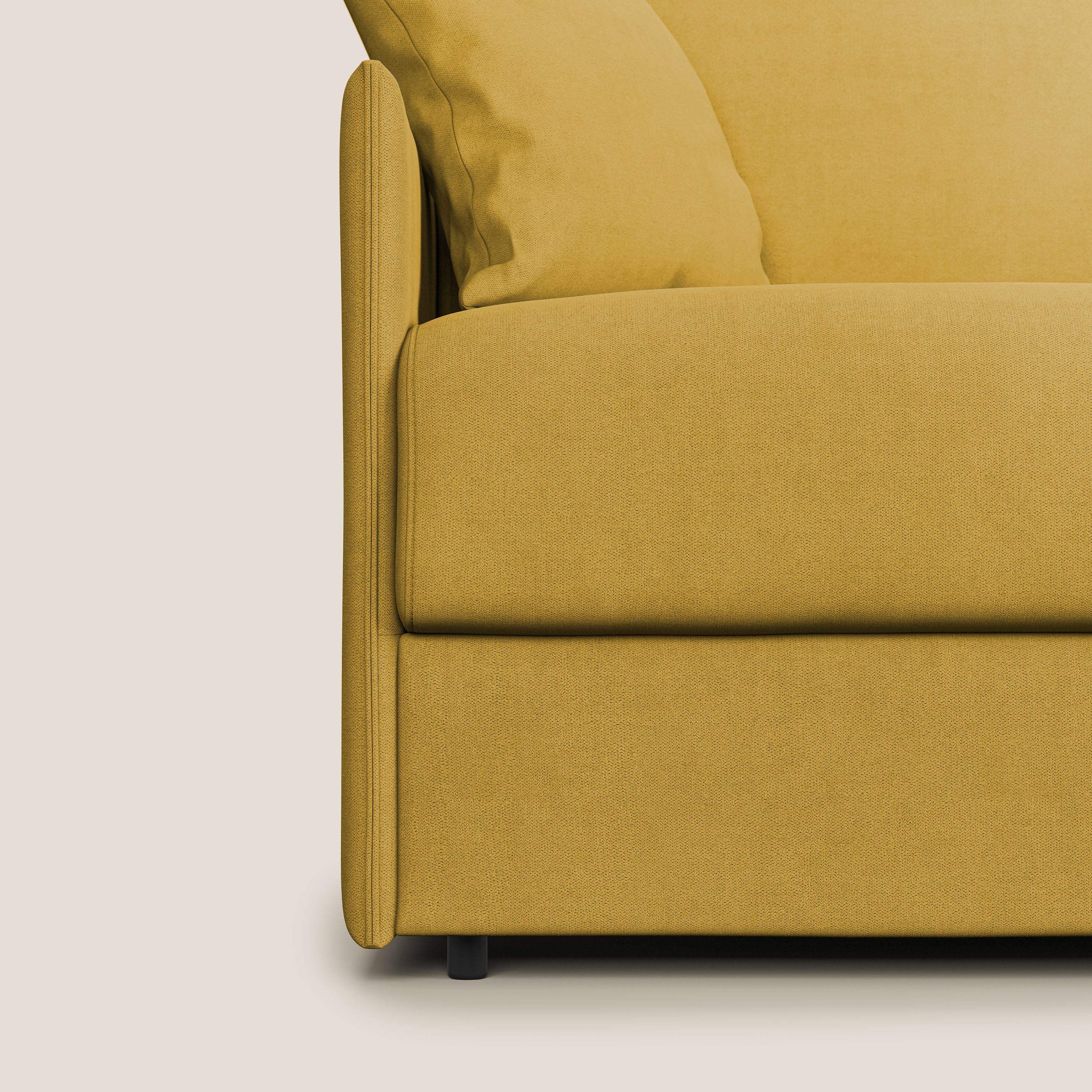 Evans canapé convertible en tissu doux imperméable T02 jaune - Image 8