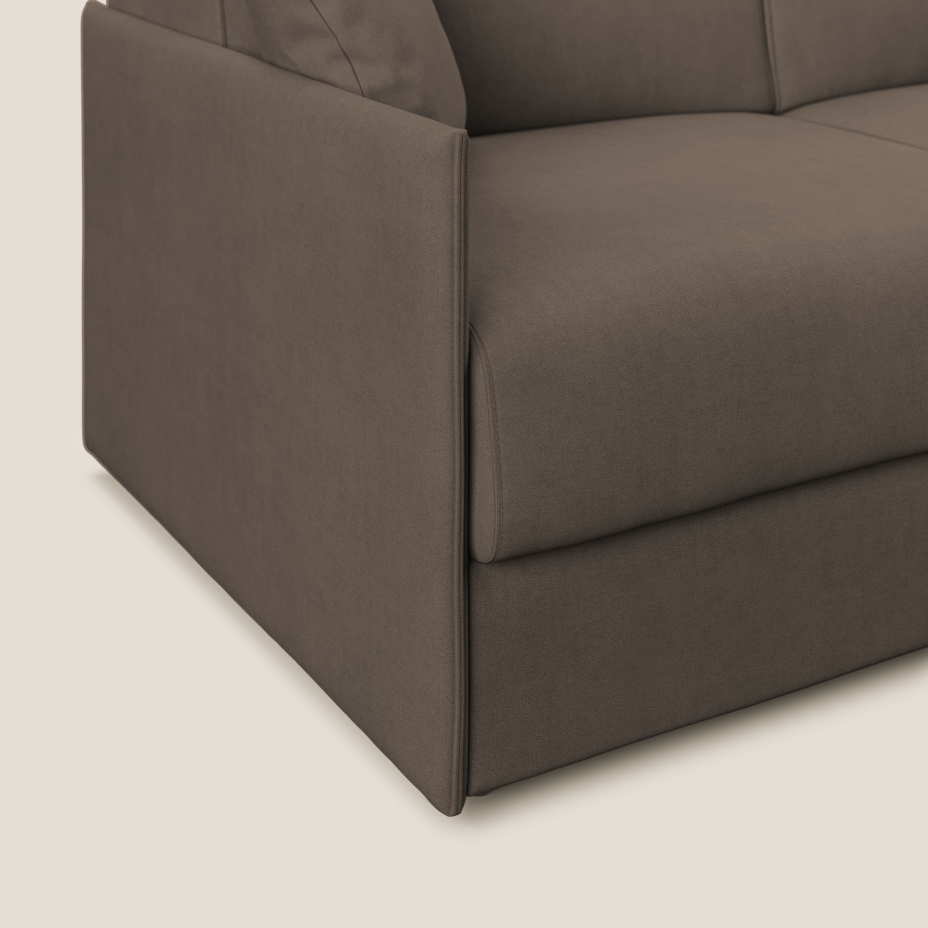 Evans canapé convertible en tissu doux imperméable T02 marron - Image 6
