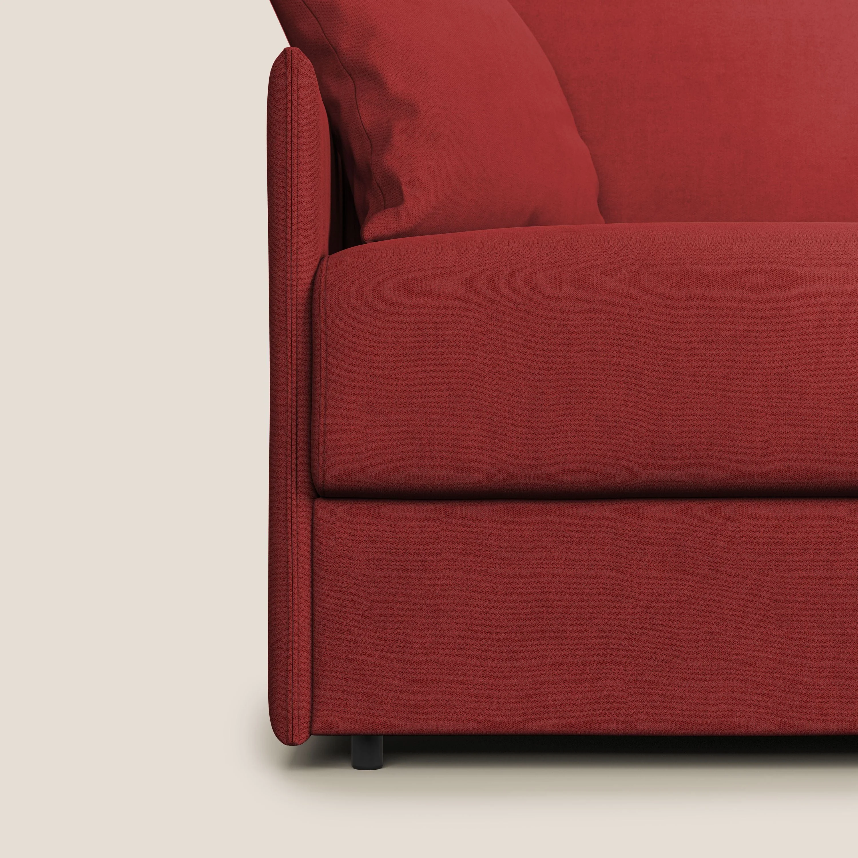 Evans canapé convertible en tissu doux imperméable T02 rouge - Image 8