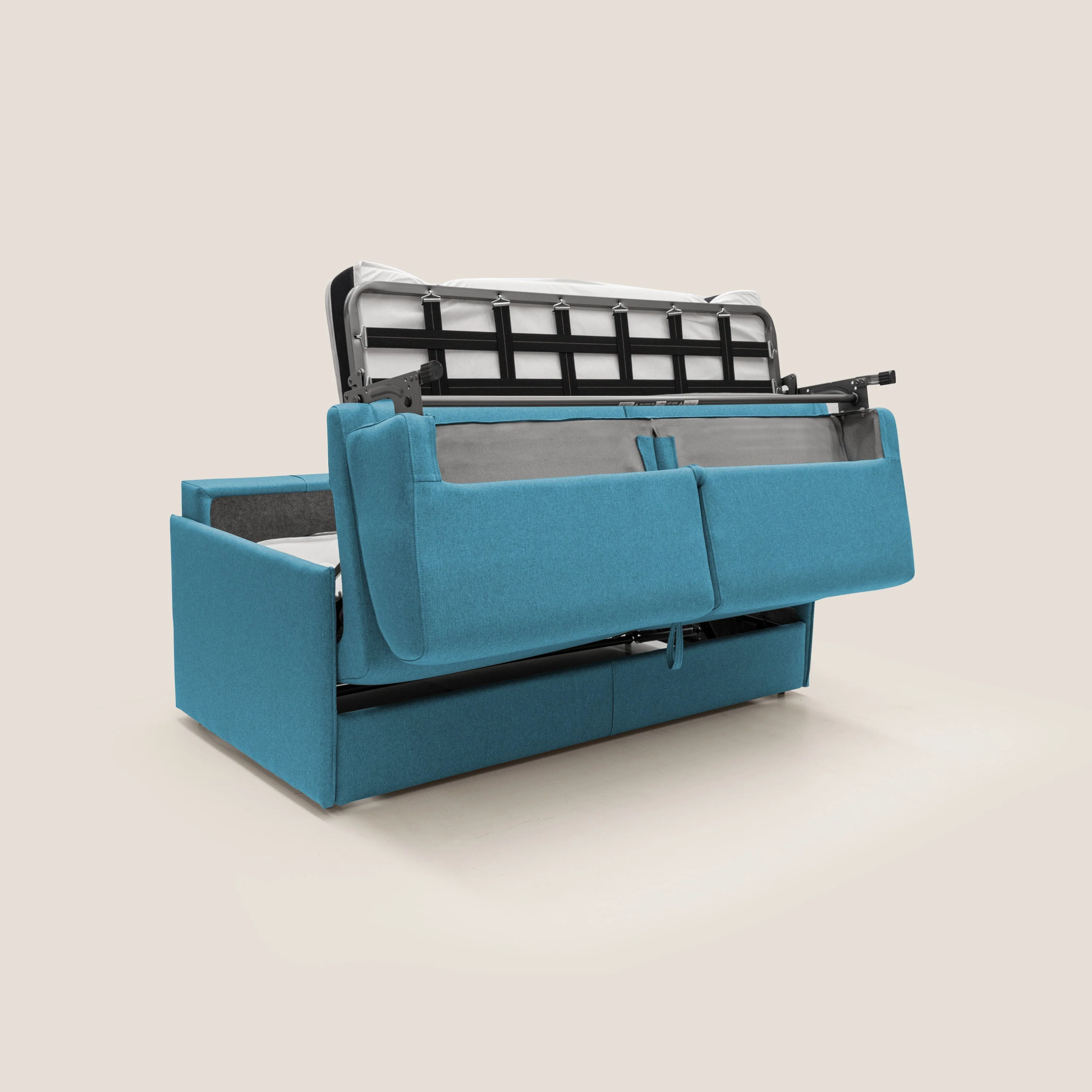 Evans Canapé convertible en tissu imperméable T13 bleu clair - Image 3