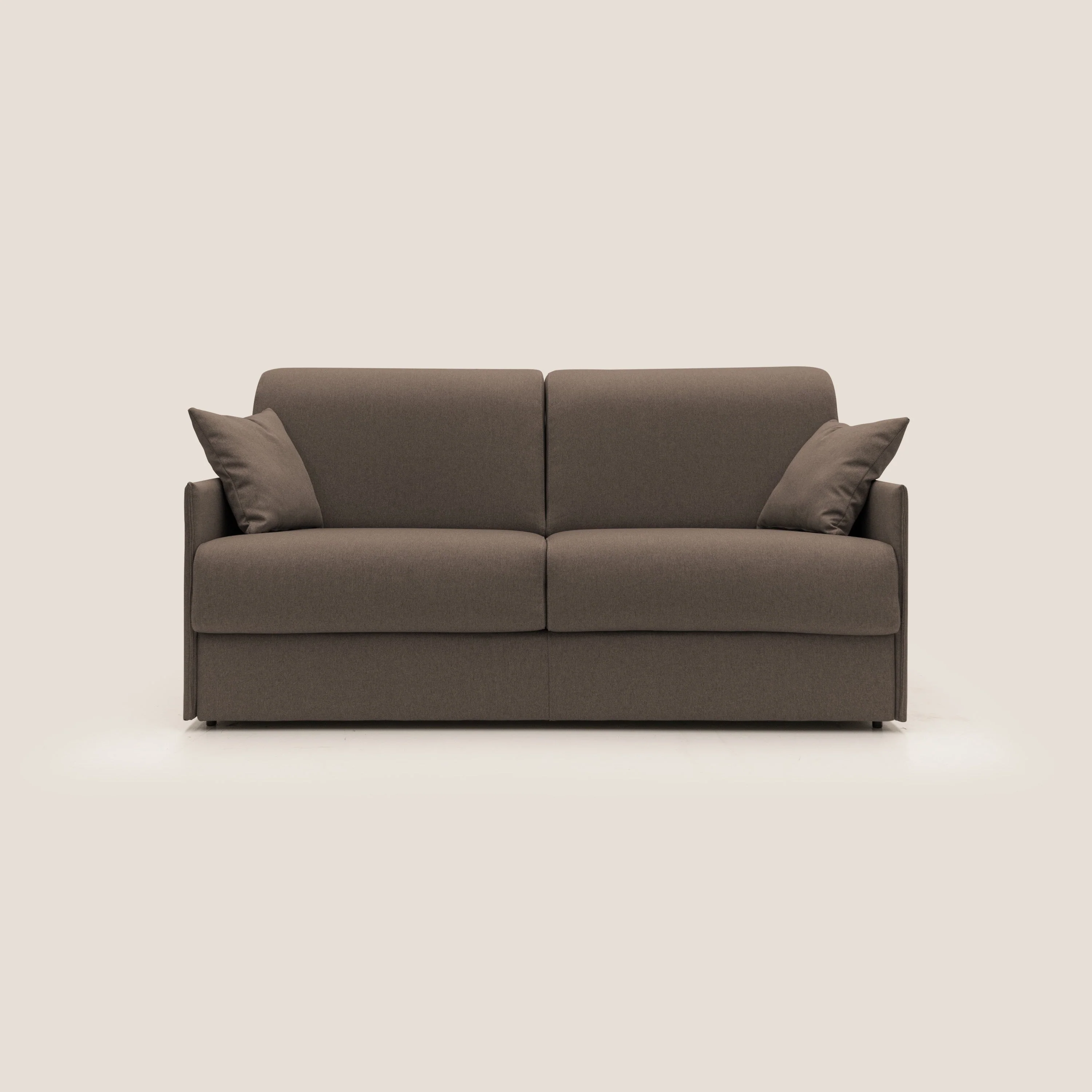 Evans Canapé convertible en tissu imperméable T13 marron