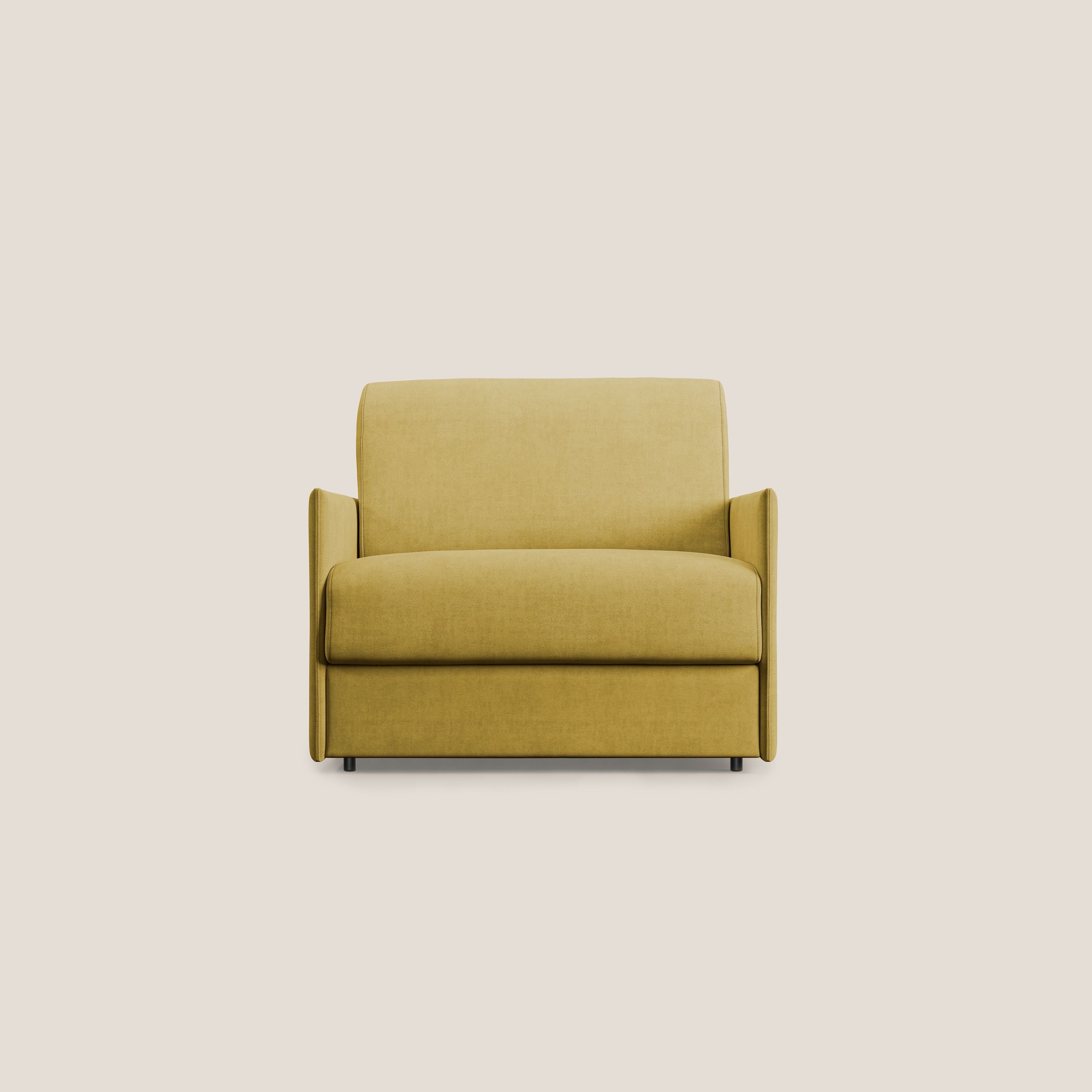 Evans fauteuil convertible en tissu imperméable T02 jaune