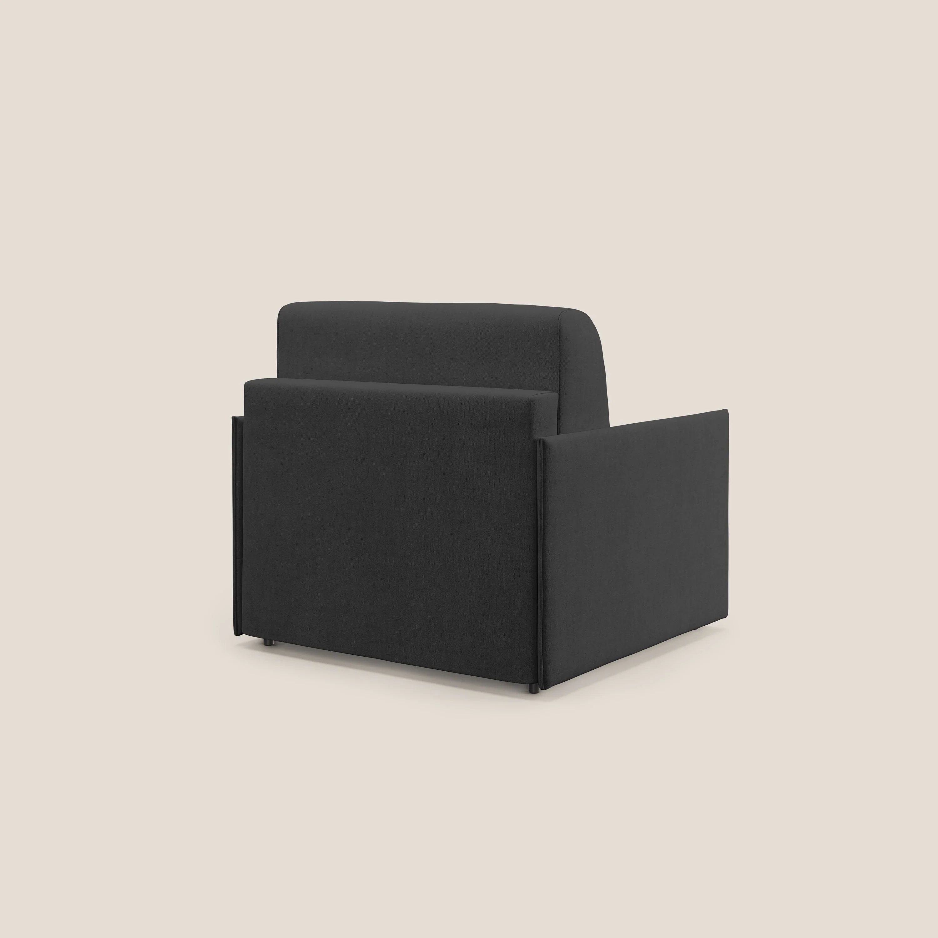 Evans fauteuil convertible en tissu imperméable T02 noir - Image 4