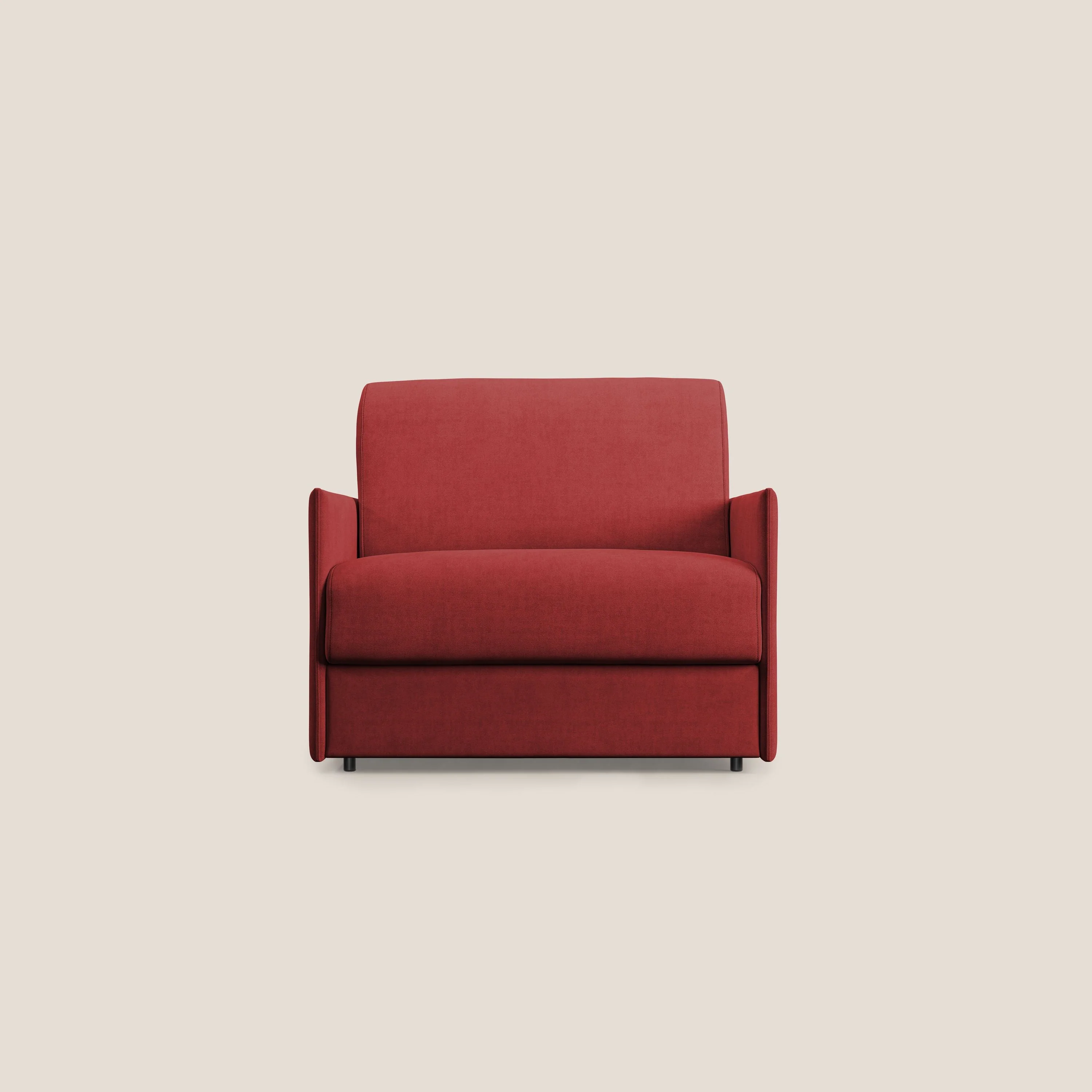 Evans fauteuil convertible en tissu imperméable T02 rouge