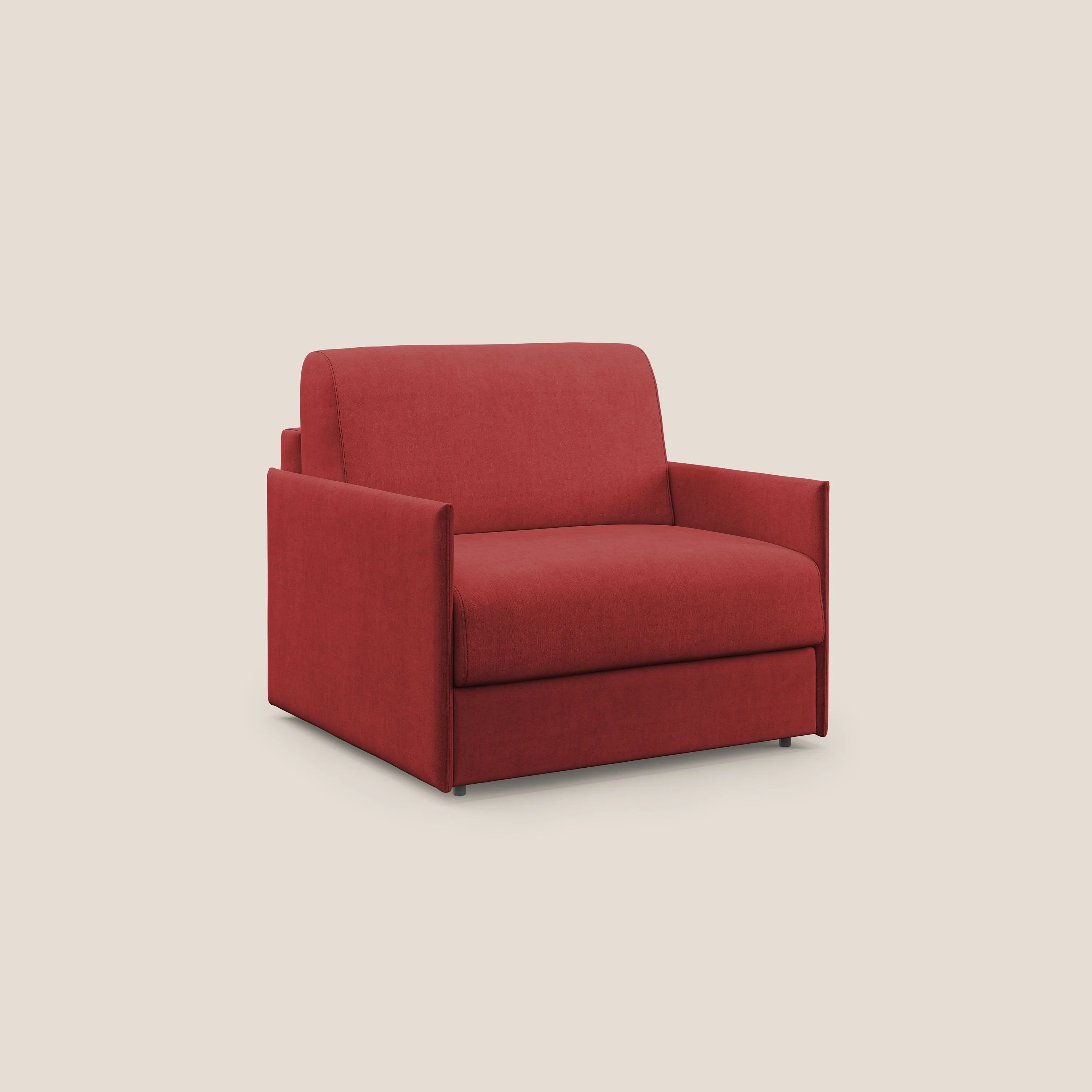 Evans fauteuil convertible en tissu imperméable T02 rouge - Image 3