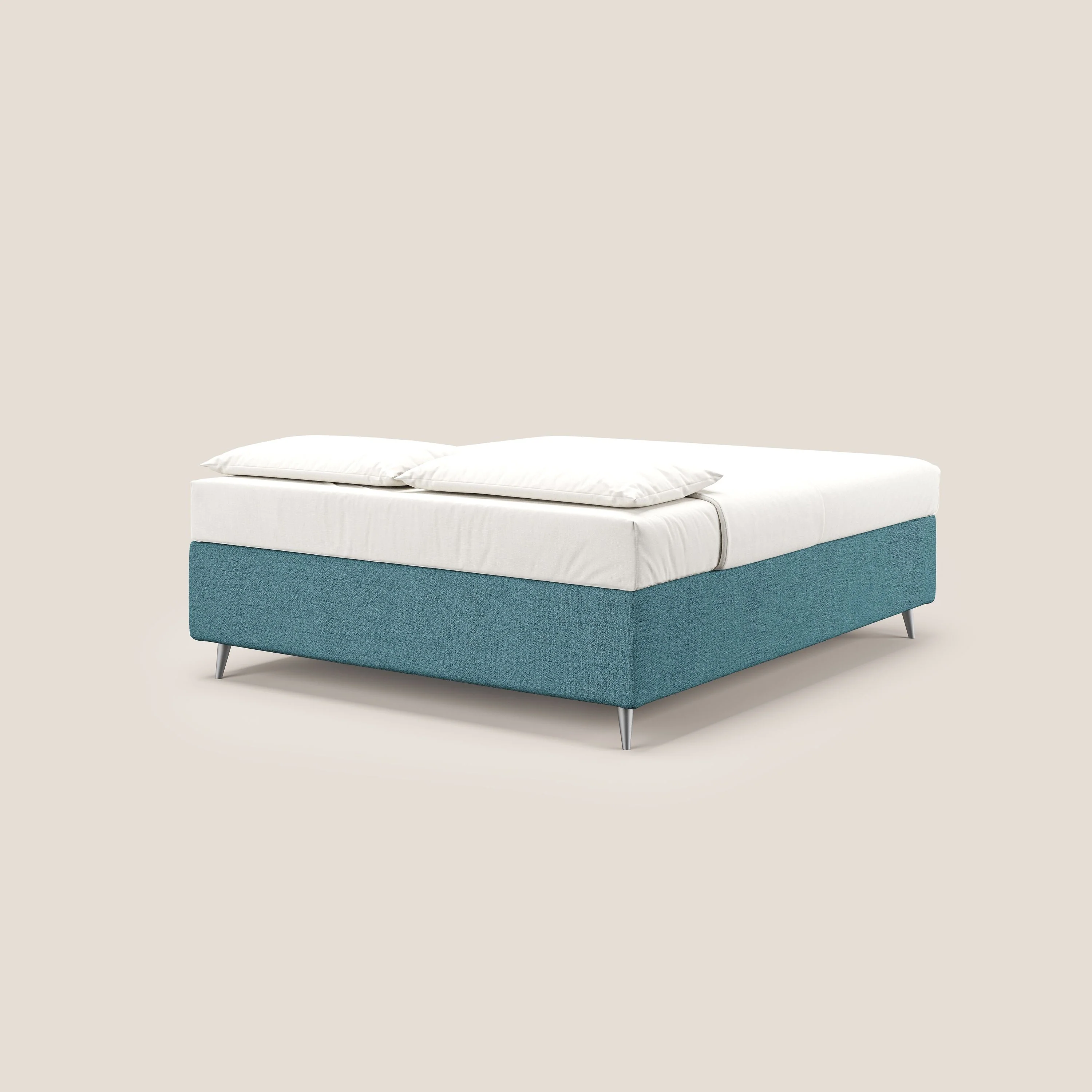 Febe sommier compact avec coffre de grande capacité en tissu imperméable T03 bleu ciel - Image 5