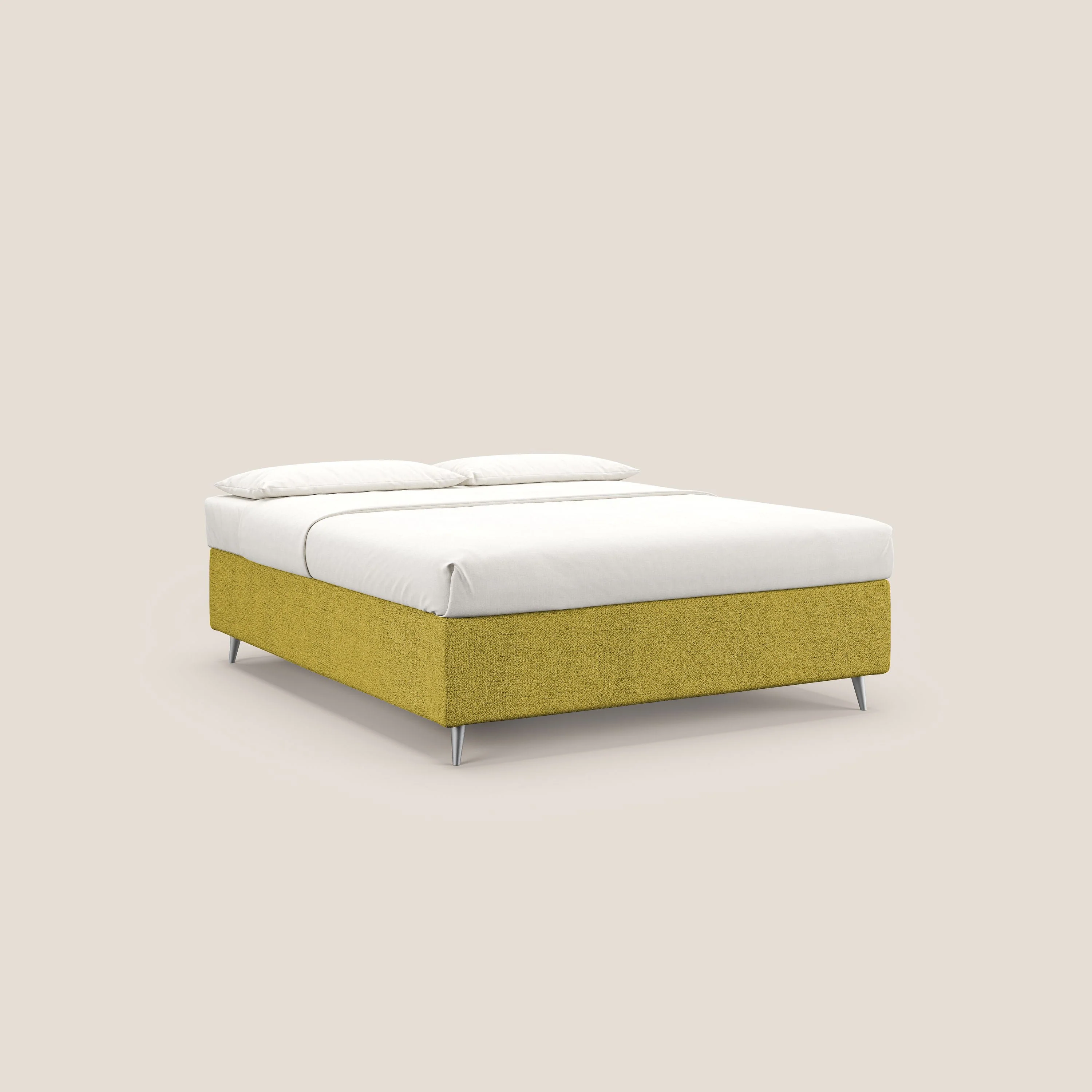 Febe sommier compact avec coffre de grande capacité en tissu imperméable T03 jaune