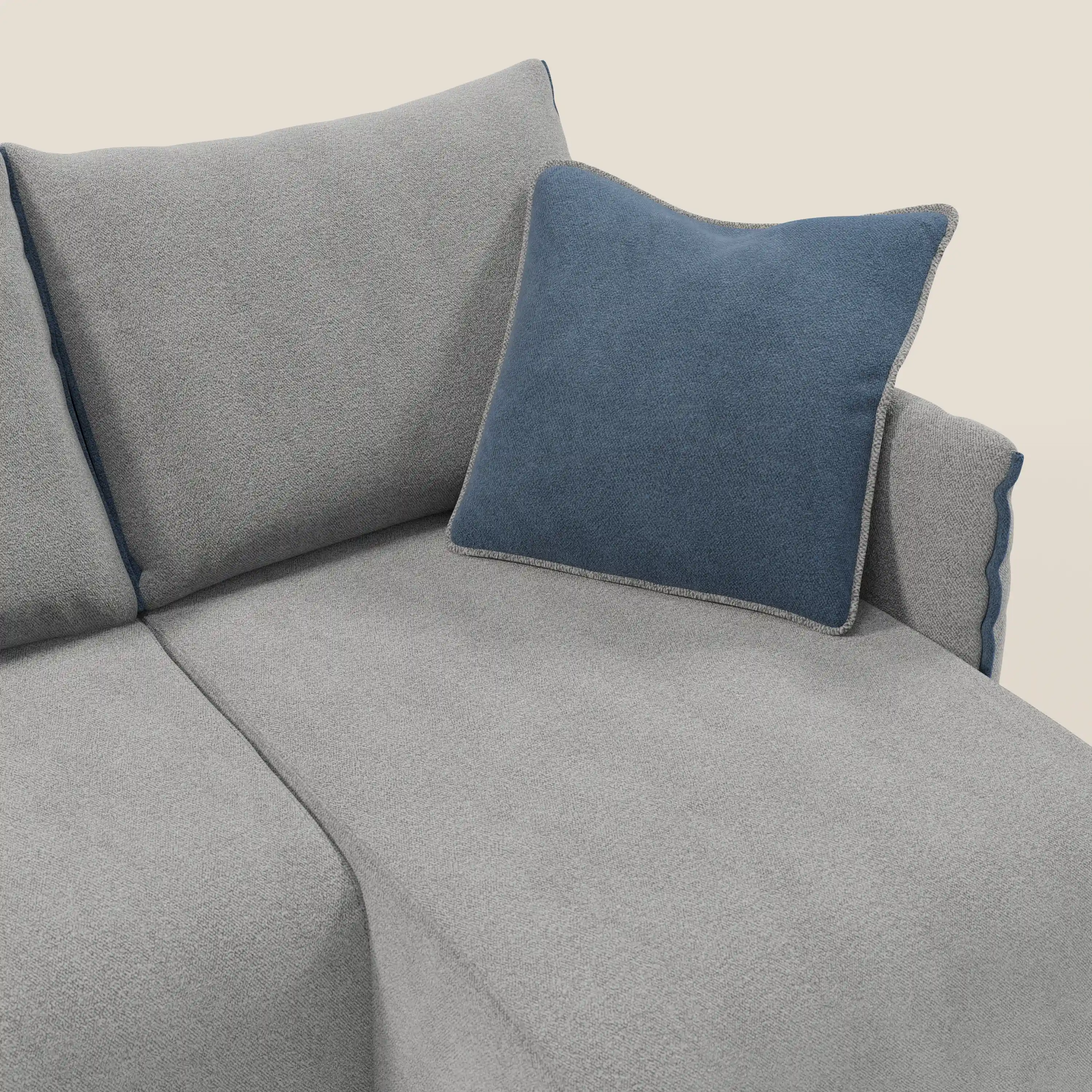 Flexar Canapé d'angle réversible avec assises coulissantes en bouclette douce imperméable T07 - Image 12