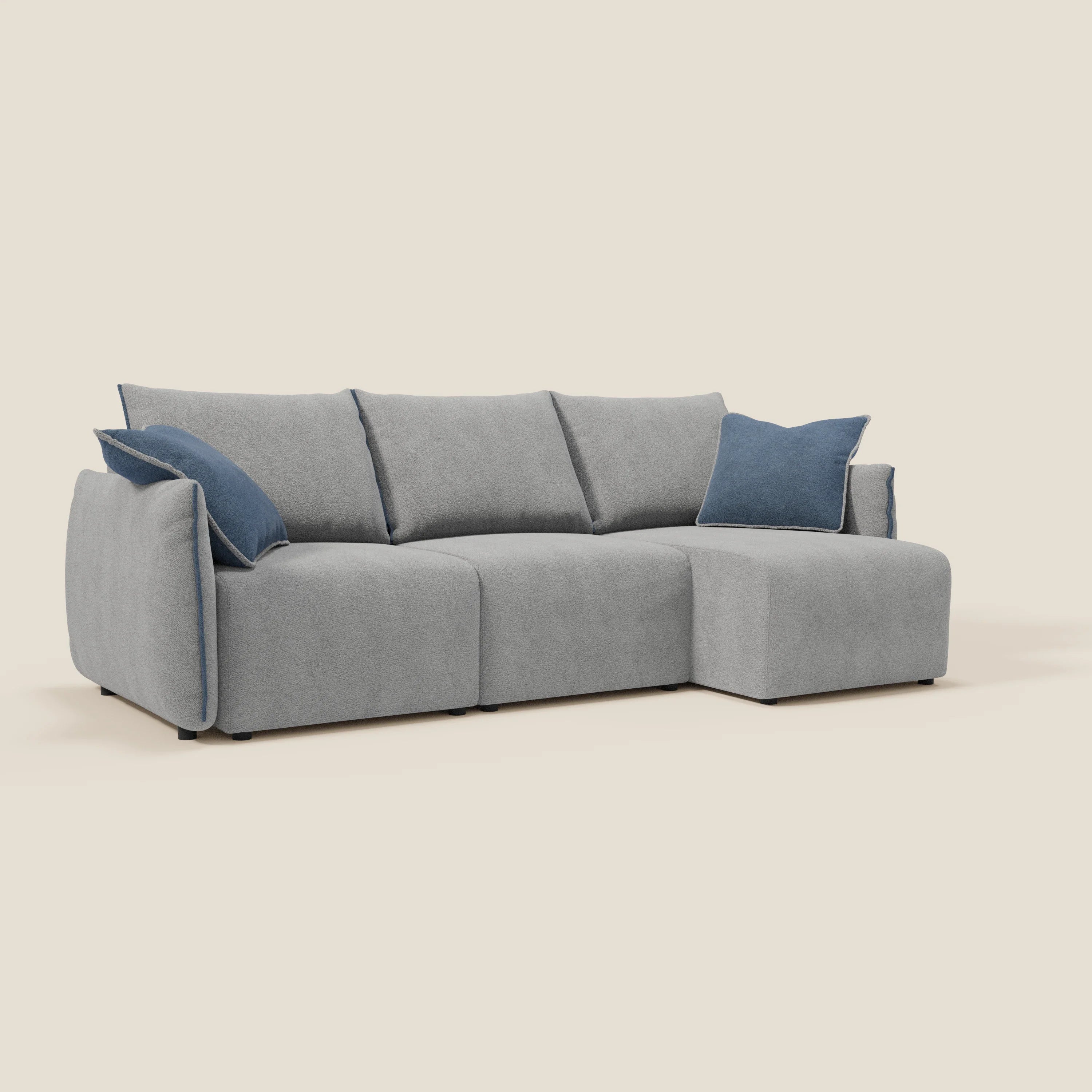Flexar Canapé d'angle réversible avec assises coulissantes en bouclette douce imperméable T07 - Image 4