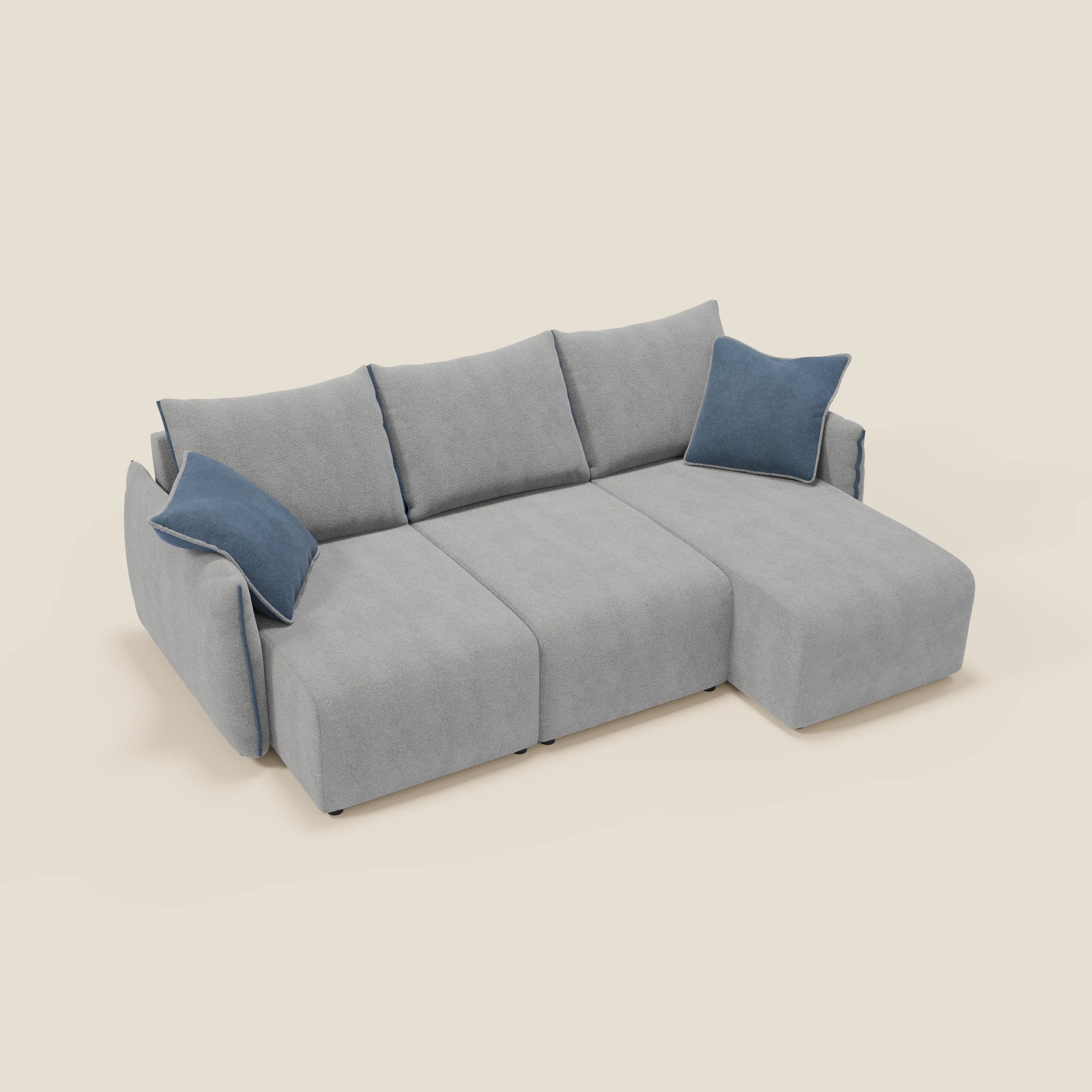 Flexar Canapé d'angle réversible avec assises coulissantes en bouclette douce imperméable T07 - Image 7