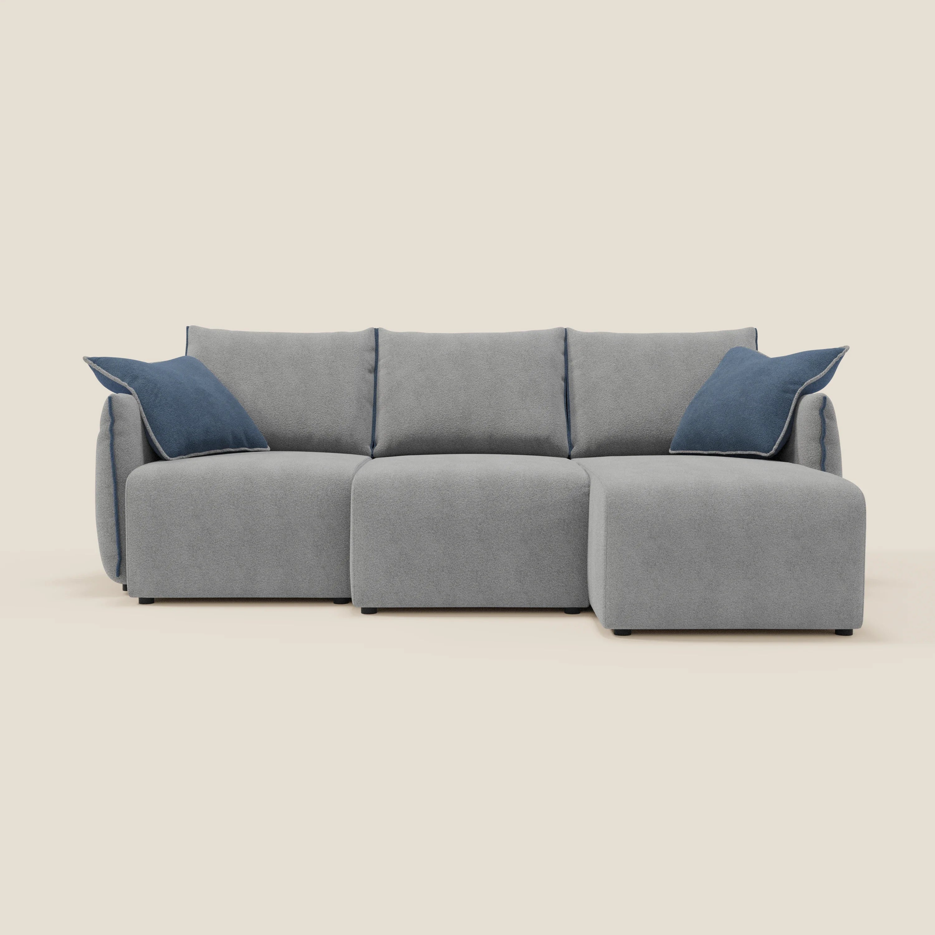 Flexar Canapé d'angle réversible avec assises coulissantes en bouclette douce imperméable T07 - Image 8