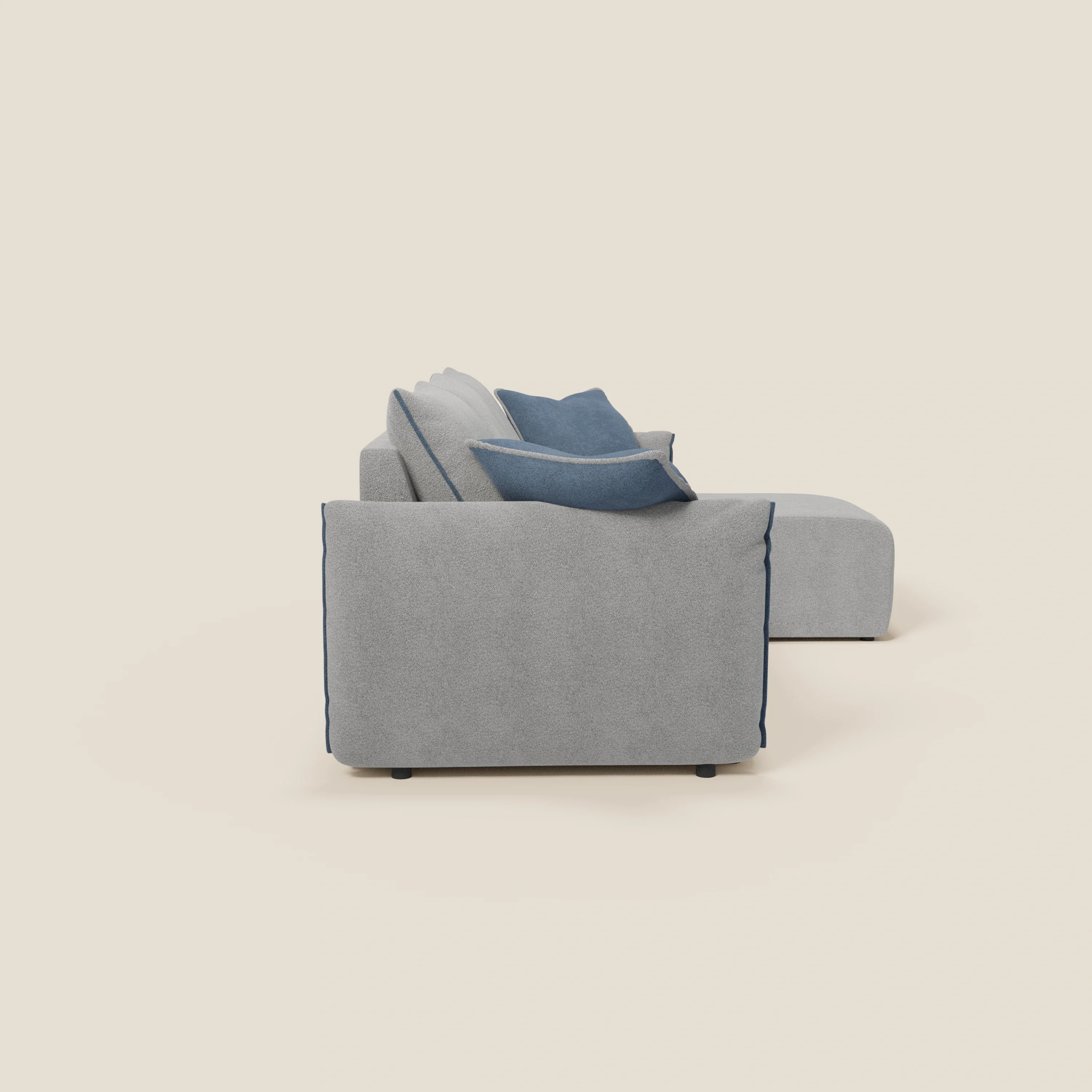 Flexar Canapé d'angle réversible avec assises coulissantes en bouclette douce imperméable T07 - Image 9
