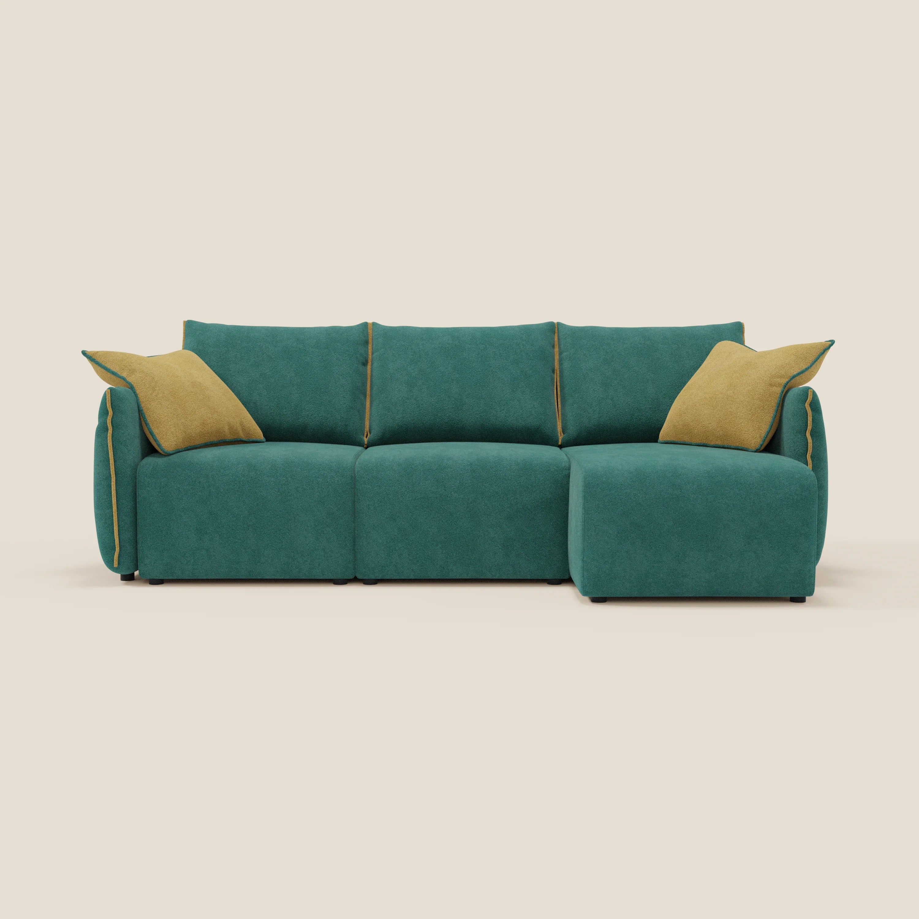 Flexar Canapé d'angle réversible avec assises coulissantes en bouclette douce imperméable T07